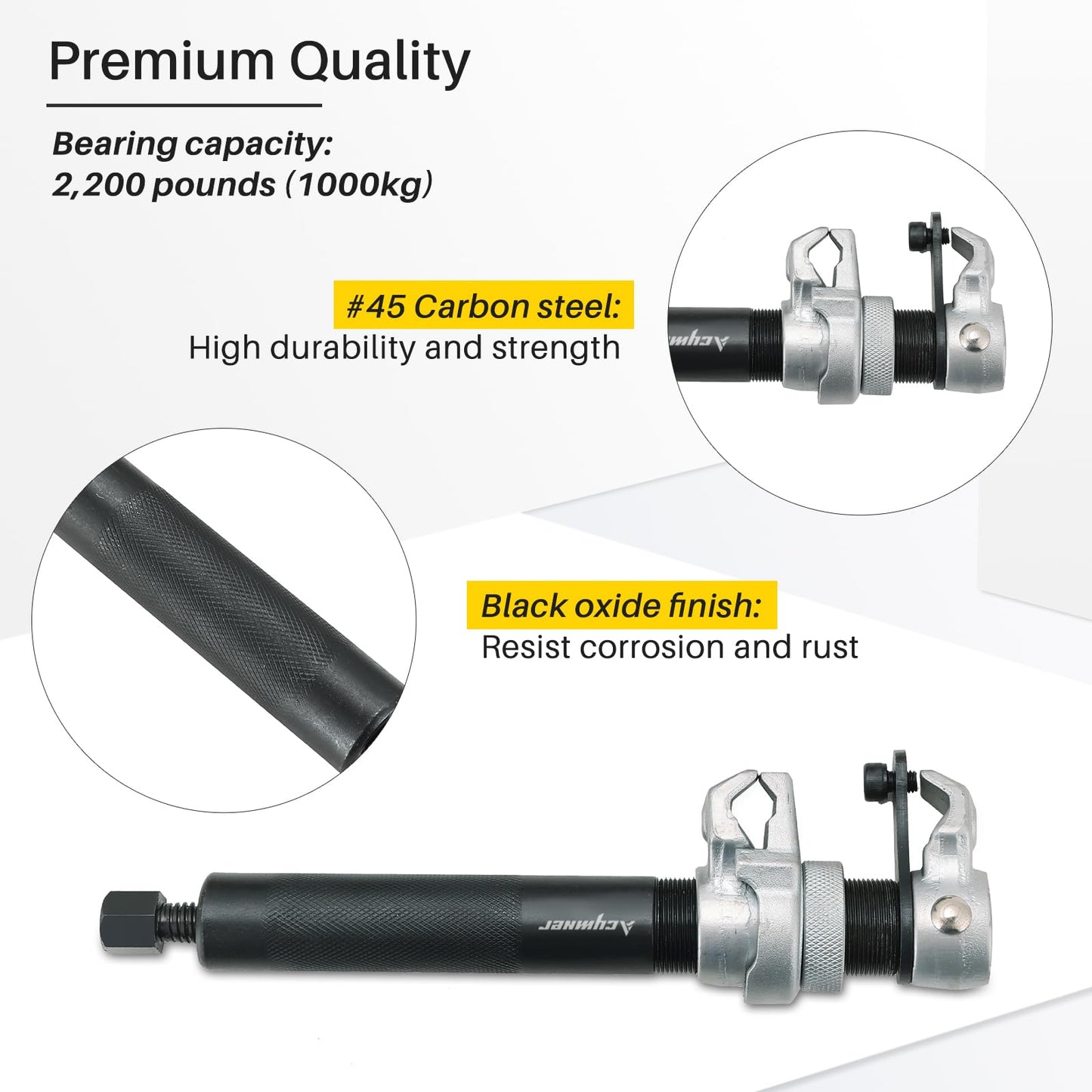Acymner Coil Spring Compressor Tool | Heavy Duty Build, Ultra-Rugged Strut Spring Compressor,Durable and Strong ATV Spring Compressor Tool with Safety Guard,2200lb Capacity 11in Jaw Opening