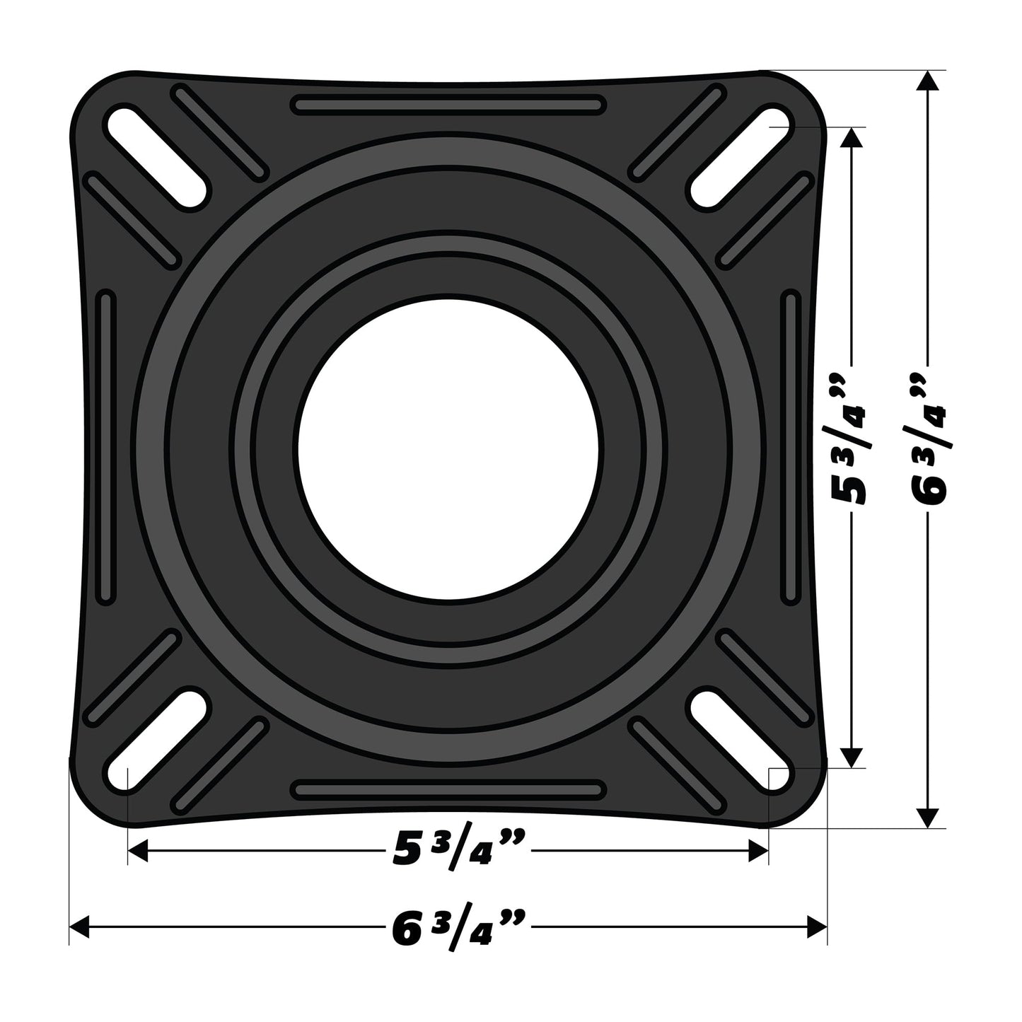 Wise 8WD7SQR Boat Seat Quick Release Mounting Bracket with 7" Boat Seat Swivel Combo