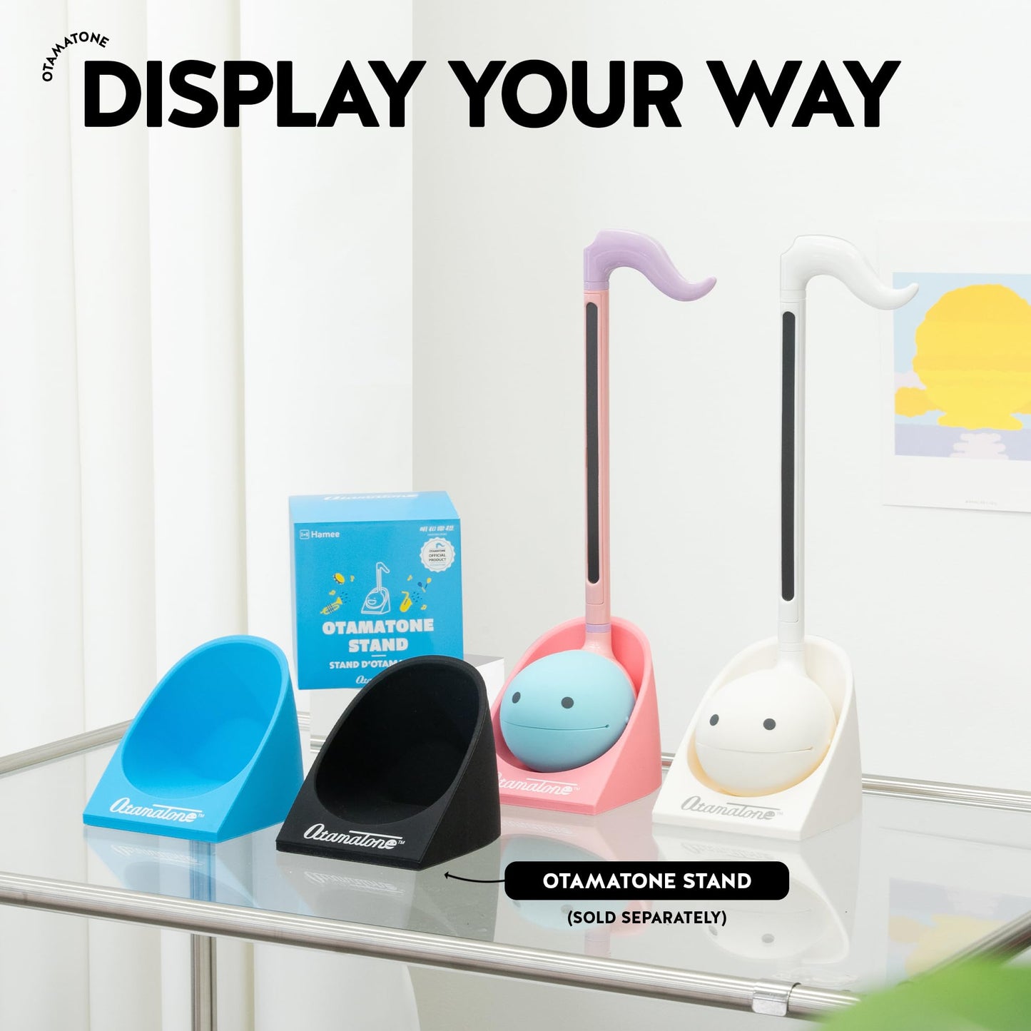 Otamatone Blue [English Manual] Portable Electronic Musical Instrument Synthesizer with Music Practice Sheet Gift for Kids and Adults Beginners