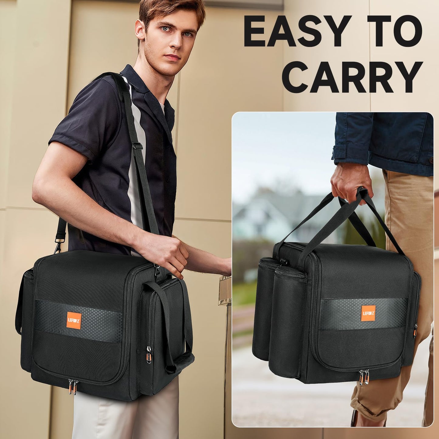 Carrying Case Travel Bag Compatible with JBL Partybox Encore Essential,Portable Speaker Tote Bag fits for Encore with Shoulder Strap & Extra Pockets for Microphone,Charger,Cable,Accessories(Black)