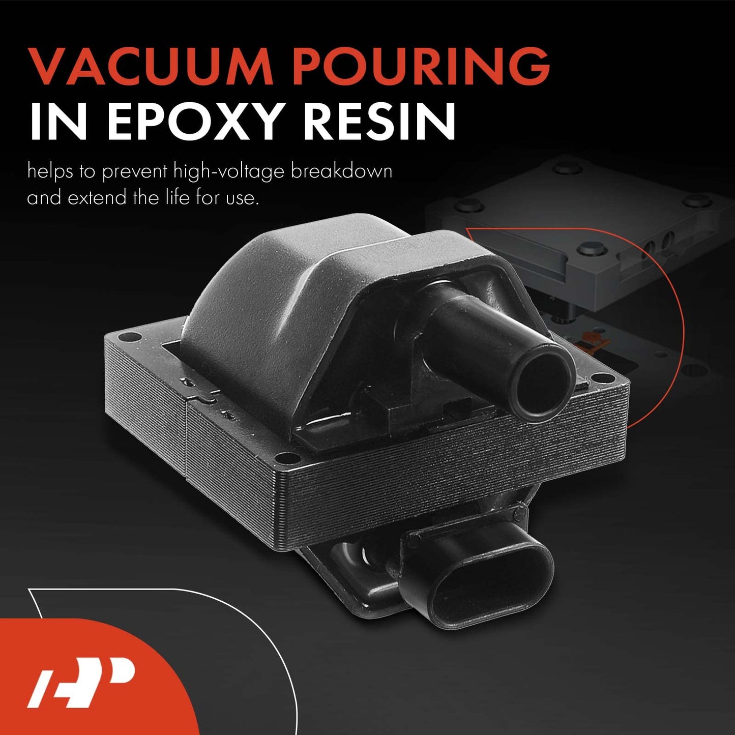 A-Premium Engine Ignition Coil Pack Compatible with Chevrolet, GMC Models - Silverado 1500 2500, Tahoe, Blazer, Astro, S10 & Oldsmobile, Pontiac, Isuzu, Buick, Cadillac Models & More