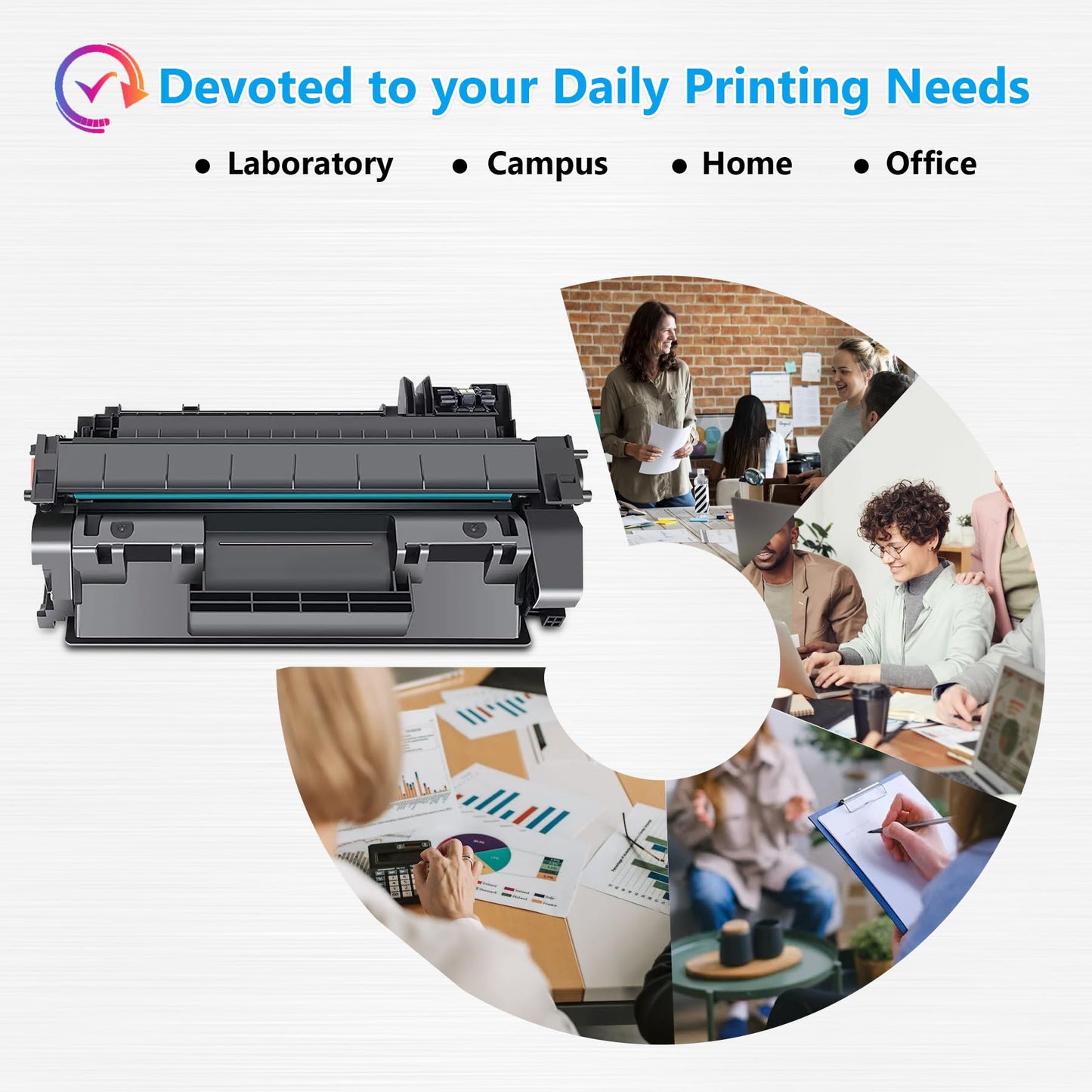 80A CF280A Toner Cartridge Black Replacement for HP 80A Toner Cartridge Used for Laser Pro 400 M401n, M401dn, M401dw, M401dne, M425dw; Laser Pro 400 MFP M425dn Printer Ink (1 Pack, with CHIP)