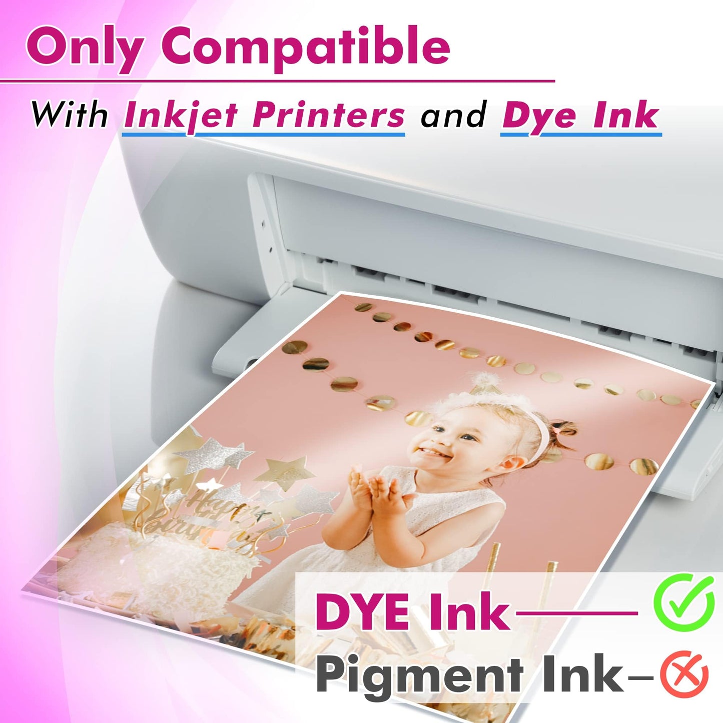 Koala Glossy Inkjet Photo Paper 13X19 Inches 48lb 100 Sheets Professional Glossy Photographic Paper Compatible with Inkjet Printer Use DYE Ink 180GSM