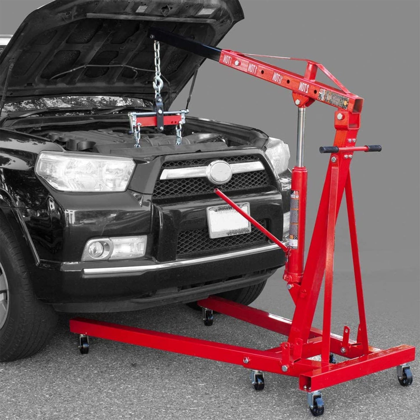 OKSTENCK 2000LBS Engine Load Leveler Engine Hoist Shop Crane Accessory with 3 Position Engine Leveler and Adjustable Handle (Steel)
