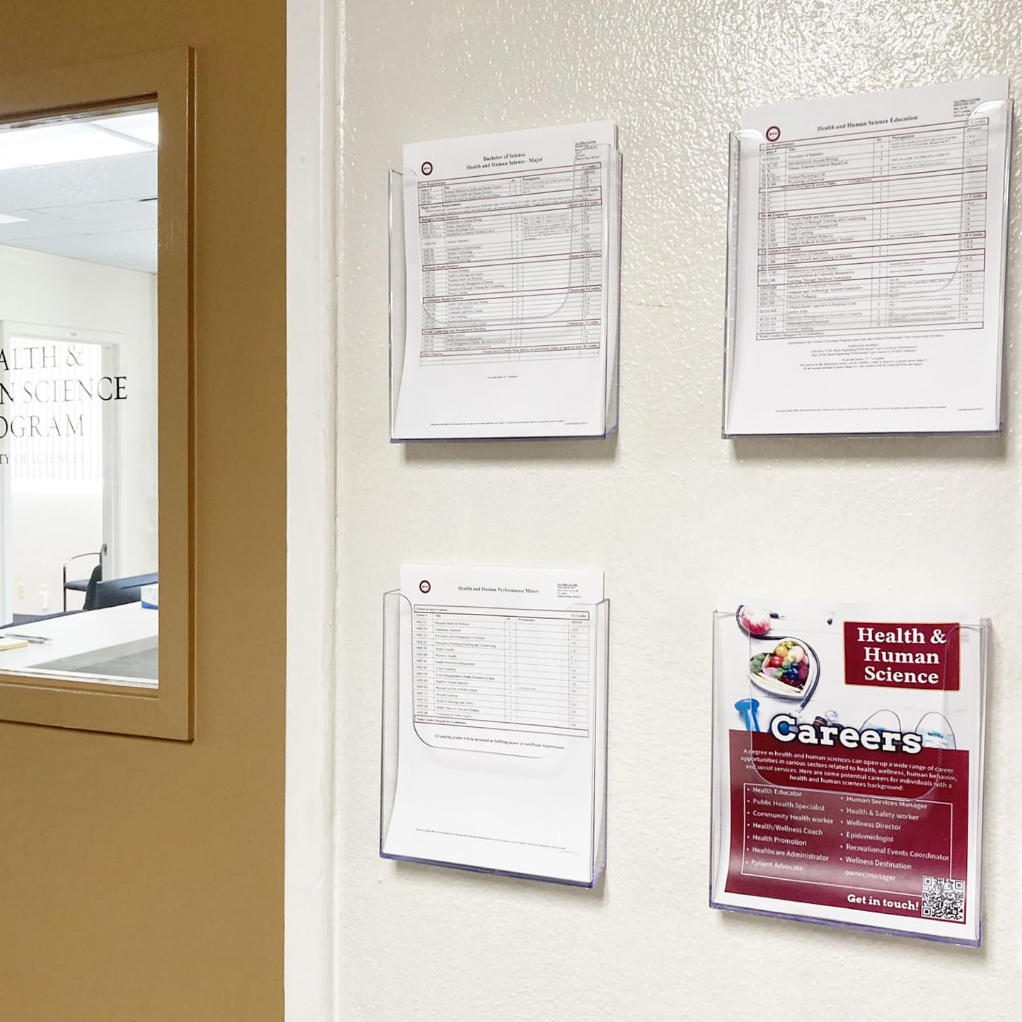 MaxGear Brochure Holder 8.5x11 Wall Mount, 3 Pack Acrylic Pamphlet & Flyer Holder, Clear Plastic Magazine Literature Organizer for Office, School, Hotel, Exhibition