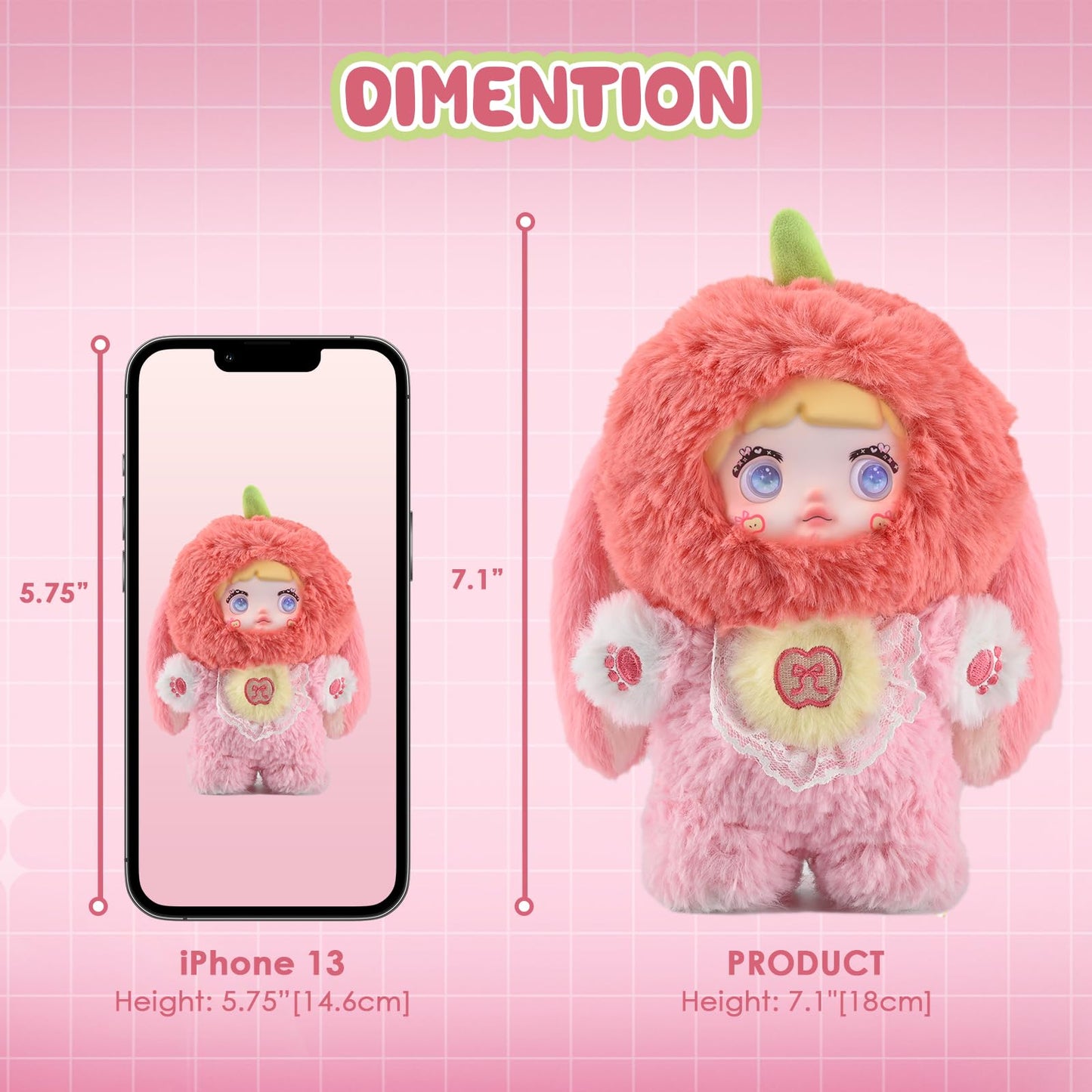 Blind Box Interesting Fruits Series Plush - 3 Expressions Adorable Mystery Plush Toys for Collectors - 7.1IN Random Surprise Doll with Unique Designs, 1PCS (Upgrade Packaging)