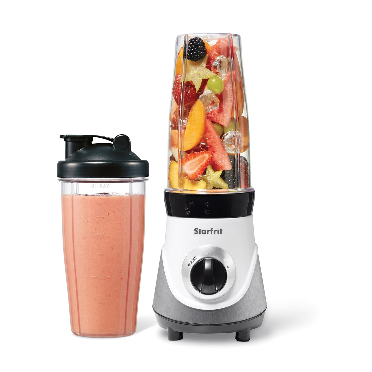 Starfrit Personal Blender 6PC Set, 300W, 2 To-Go Cups, BPA-Free