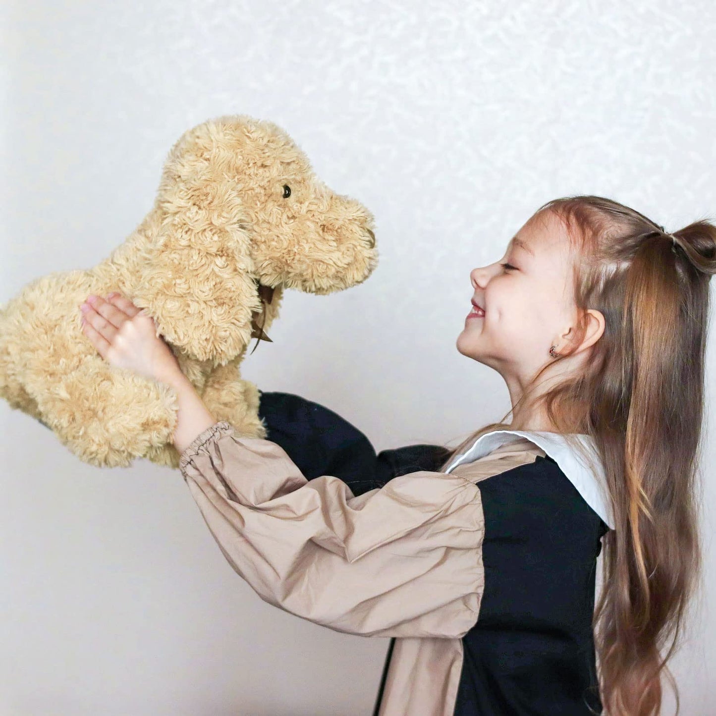 WEIGEDU Poodle Puppy Goldendoodle Stuffed Animal, Adorable Toy Dog Labradoodle Plush for Kids Boys Girls Birthday Easter Nursery Bedtime Gift, 32cm Golden