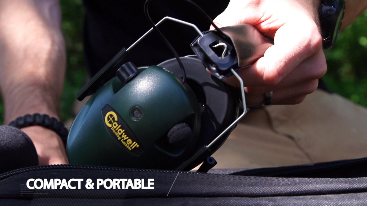 Caldwell E-Max Low Profile Electronic Ear Muffs, Green