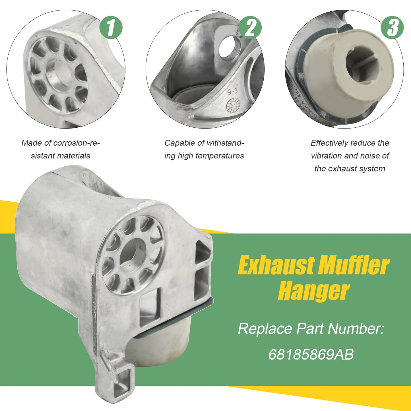 EATAKWARD 68185869AB Exhaust Muffler Hanger, Replacement for Cherokee 200 2015-2021, Replaces 68185869AB
