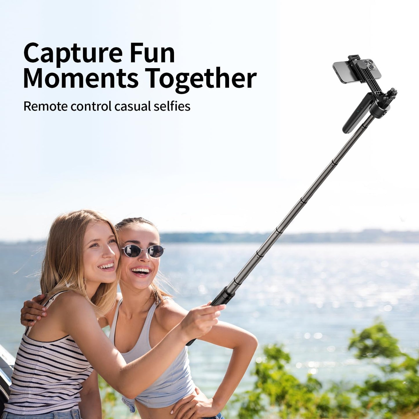 Auto Face Tracking Tripod 360° Rotation with Stand, 70.9" Ai Motion Tracking Tripod, Motion Sensor Phone Tripod Stand, Selfie Stick Rotation Tripod with Remote, for Vlog/Live Stream/Video Recording