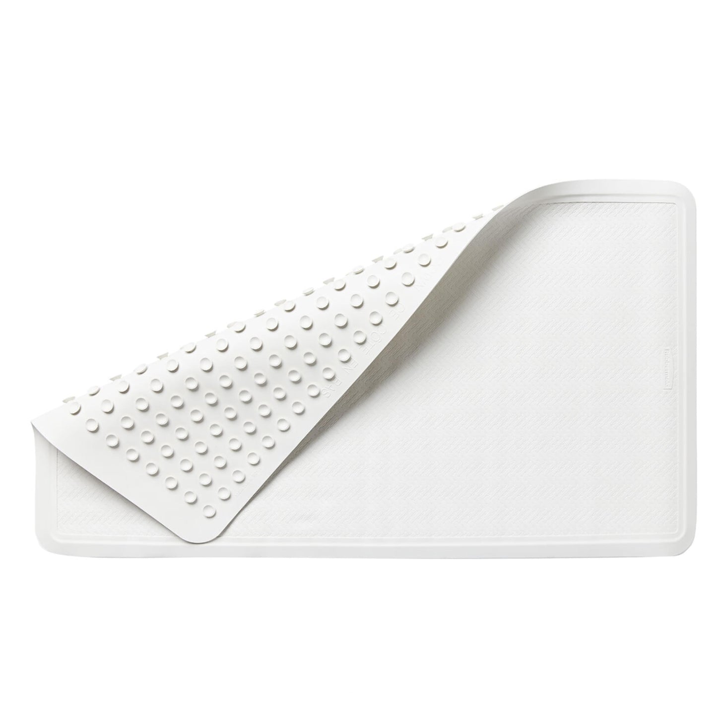 Rubbermaid Commercial Products Bath Tub and Shower Mat | Large - 28 x 16 in. | White | Machine Washable | Safti-Grip Non-Slip Bathroom Mat with Suction Cups for Home/Hotel/Shower/Bathtub