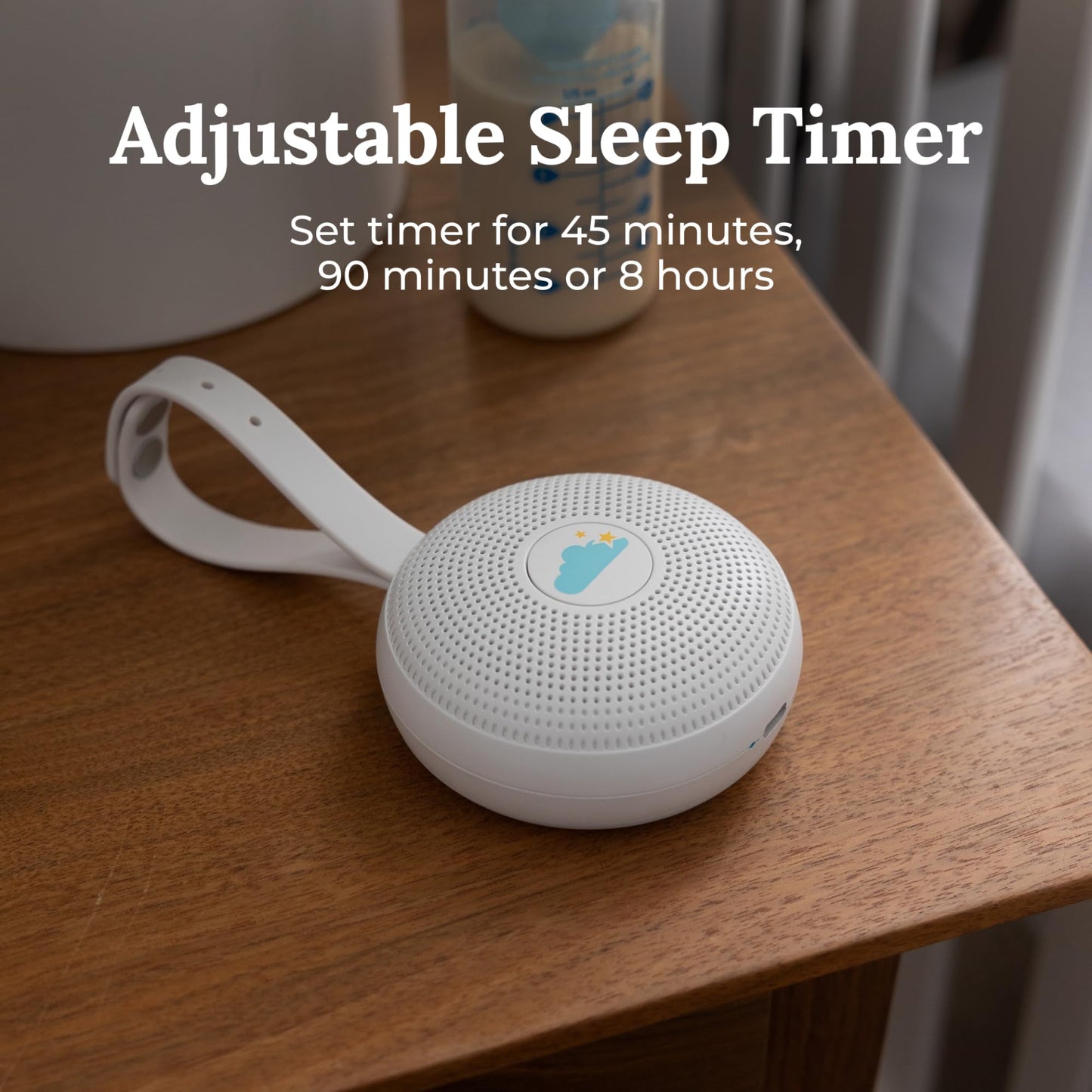 Yogasleep Hushh+ Portable White Noise Machine for Baby, 20 Soothing Natural Sounds, Wireless Charging & Speaker, Compact Size, Noise Canceling for Better Sleep, Privacy & Nursery Must Have