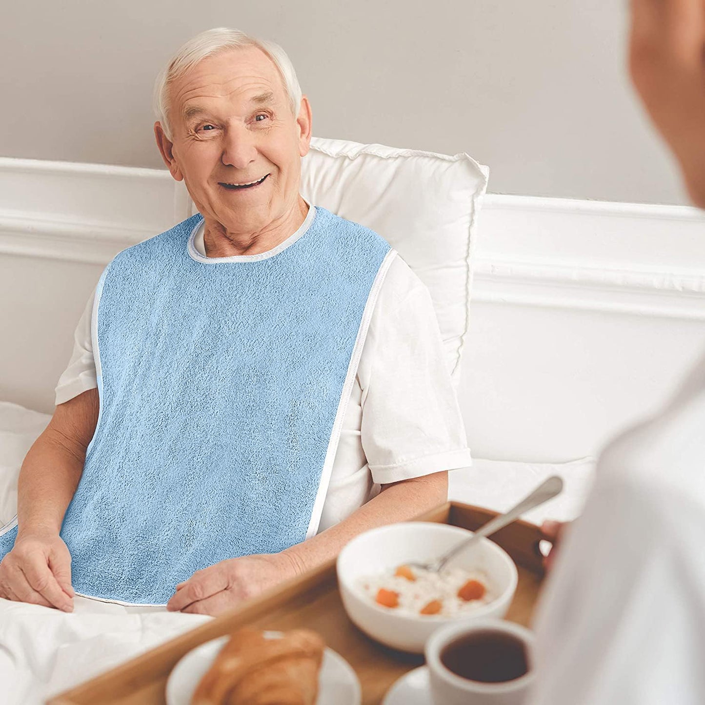 Avalon Towels Waterproof Adult Bibs For Women & Man Pack of 12 Premium Adult bibs for Elderly Eating, Bibs for Adults Senior Citizens, Washable Clothing Protectors