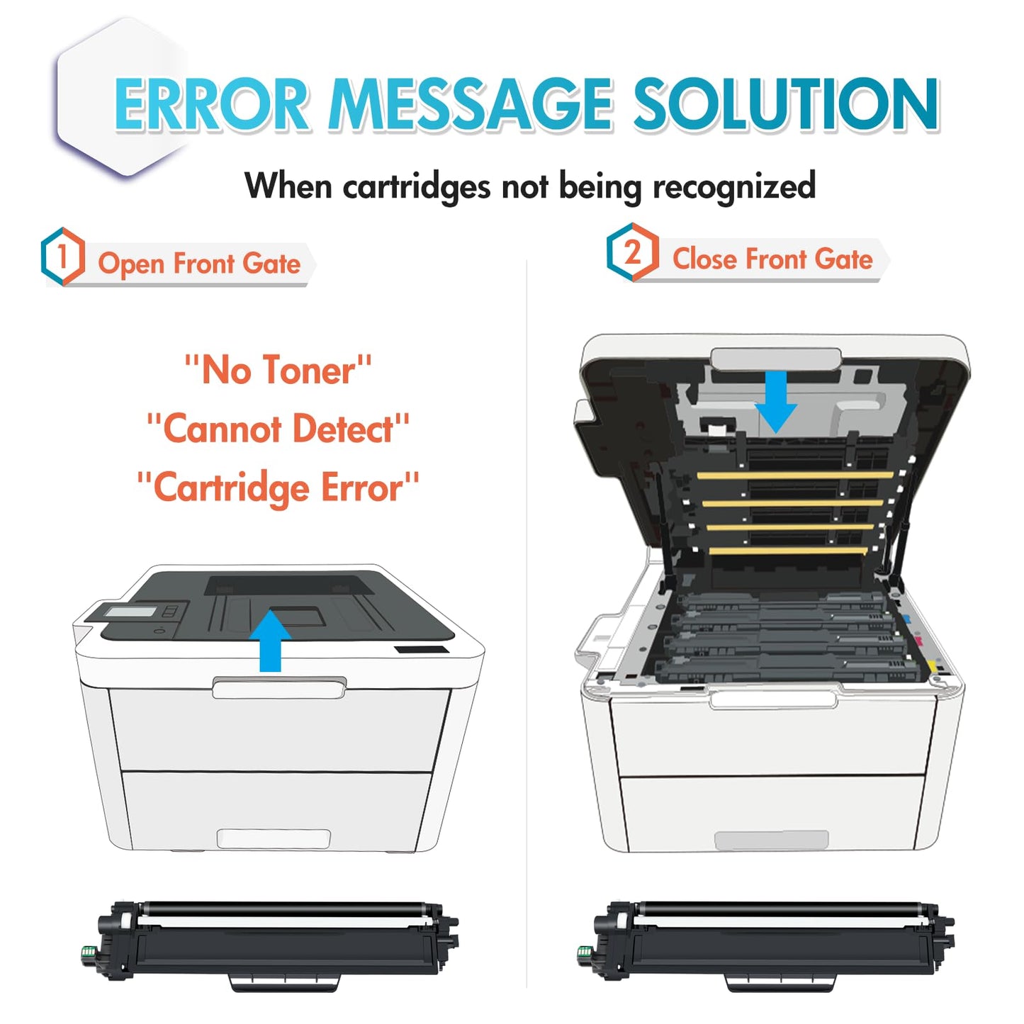 Inkalfa Compatible TN227 Toner Cartridge: Replacement for Brother TN227 TN223 TN-227 TN-223 TN227BK TN-227BK/C/M/Y High Yield for MFC-L3770CDW HL-L3290CDW MFC-L3710CW HL-L3270CDW L3750CDW Printer