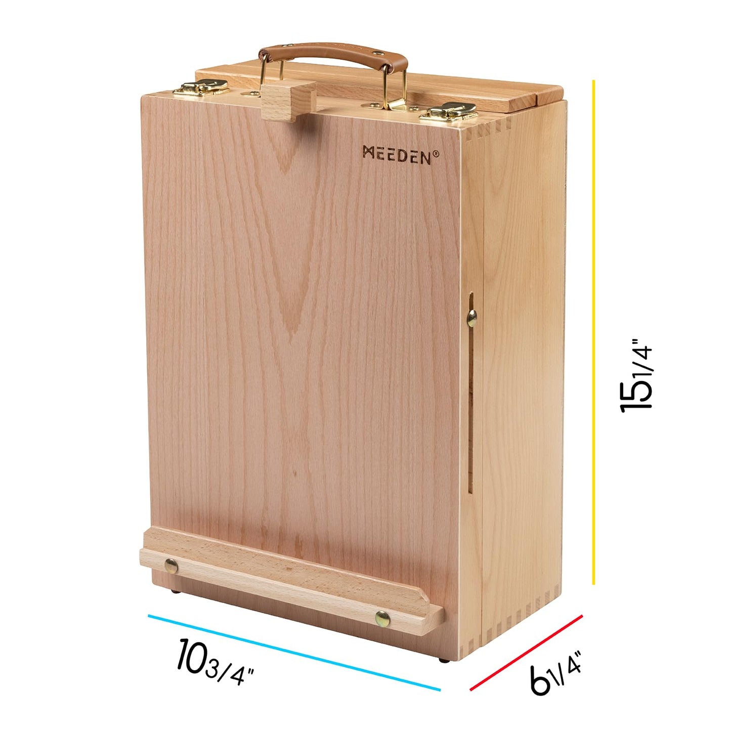 MEEDEN Artist Tabletop Sketchbox Easel -Multi-Function Adjustable Beech Wood Sketch Box with 2-Drawers and 1-Paint Palette for PleinAir Artist, Art Students and Beginners