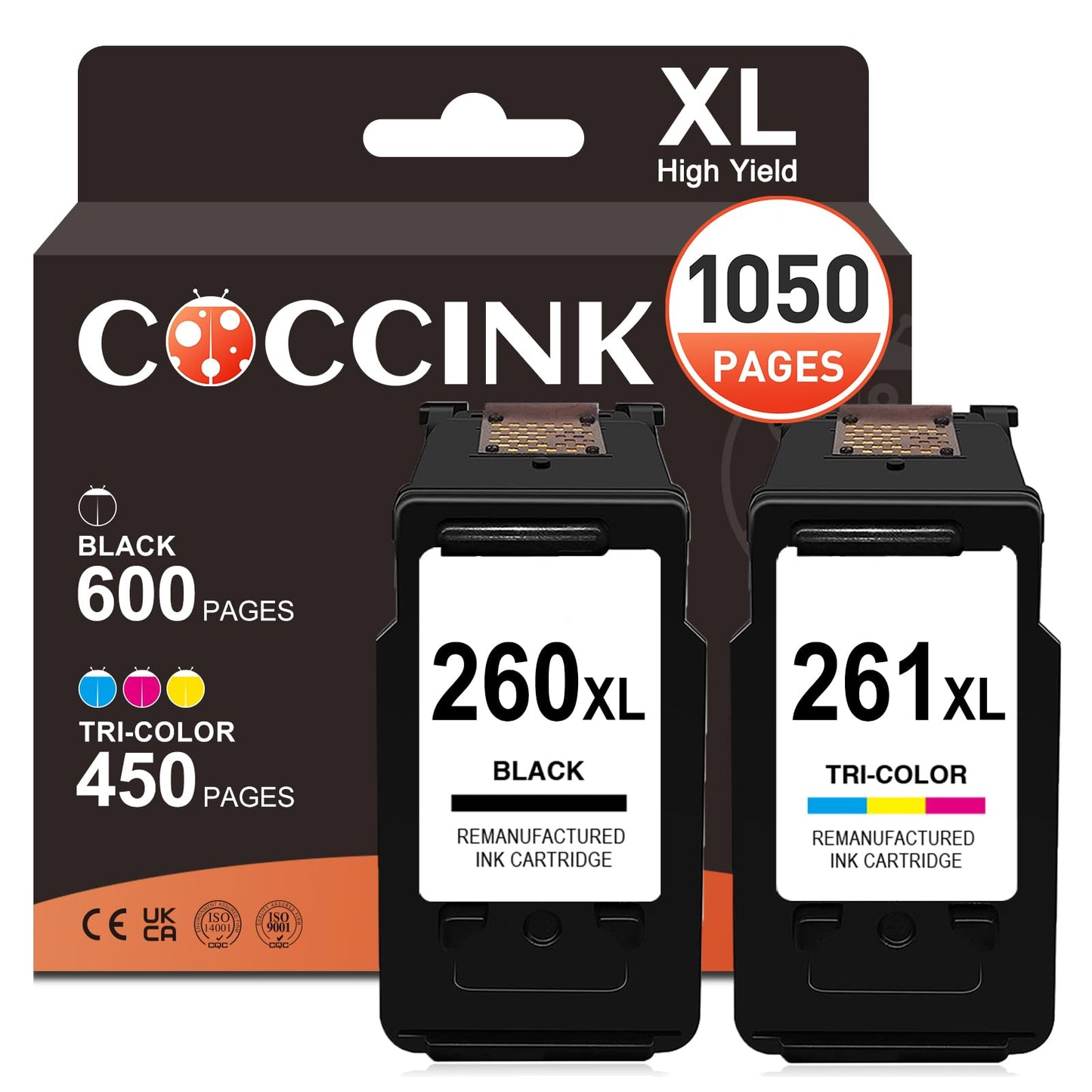 COCCINK 260XL 261XL Ink Cartridge for Canon Pixma TR7000 TS5300 TS6400