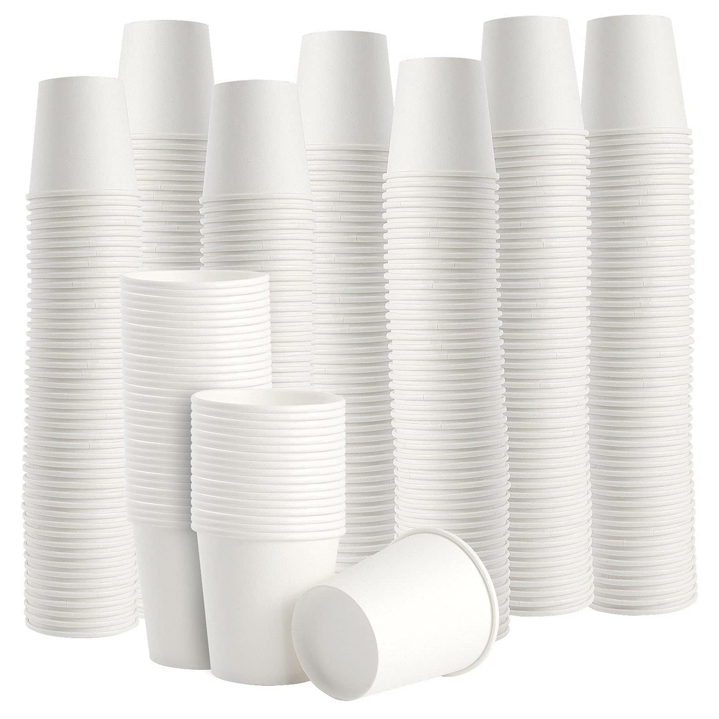 FUNSUEI 400 Pack 4 oz Disposable White Paper Cups, Bulk Food Grade Hot Coffee Cups for Home, Travel, Parties, Recyclable
