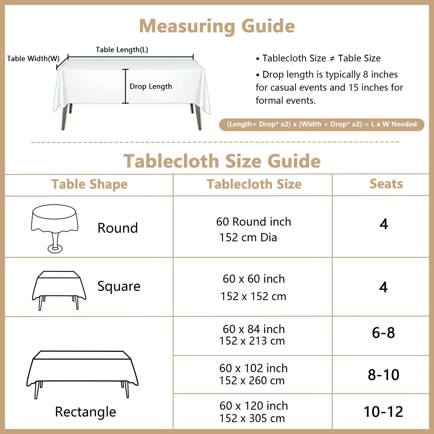 MYSKY HOME Round Tablecloth Nappe Round Table Cover Picnic Round 60 Inch, Faux Linen Boho Table Cloth Waterproof Tablecloths Table Cover for Kitchen Dining Party Holiday Christmas, Beige Tassels
