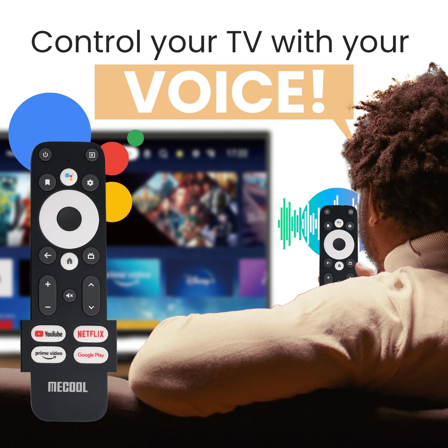 Android 11.0 TV Box, MECOOL KM2 Plus 2GB 16GB Smart TV Box with Netflix Certified, Google Assistant Dolby Atmos, TV Box 4K Support AV1, 2.4G/5G, Ethernet, WiFi 5, BT 5.0 with Amlogic S905X4