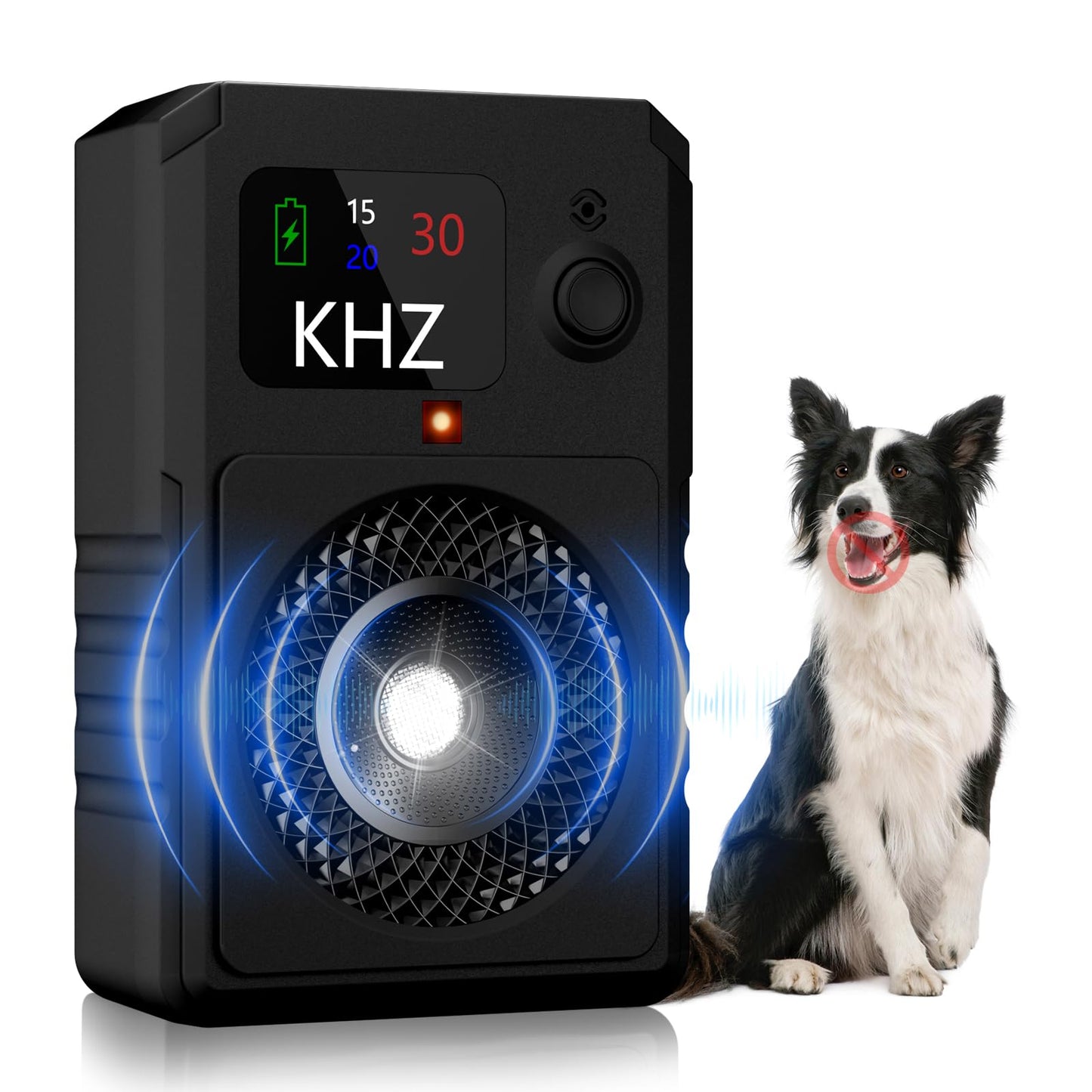 2025 Upgraded Anti Barking Device for Dogs with Display – 3 Modes Bark Deterrent up to 50FT - Rechargeable Bark Control Tool for Indoor Outdoor Training - Safe No Bark Device for Small & Large Dogs