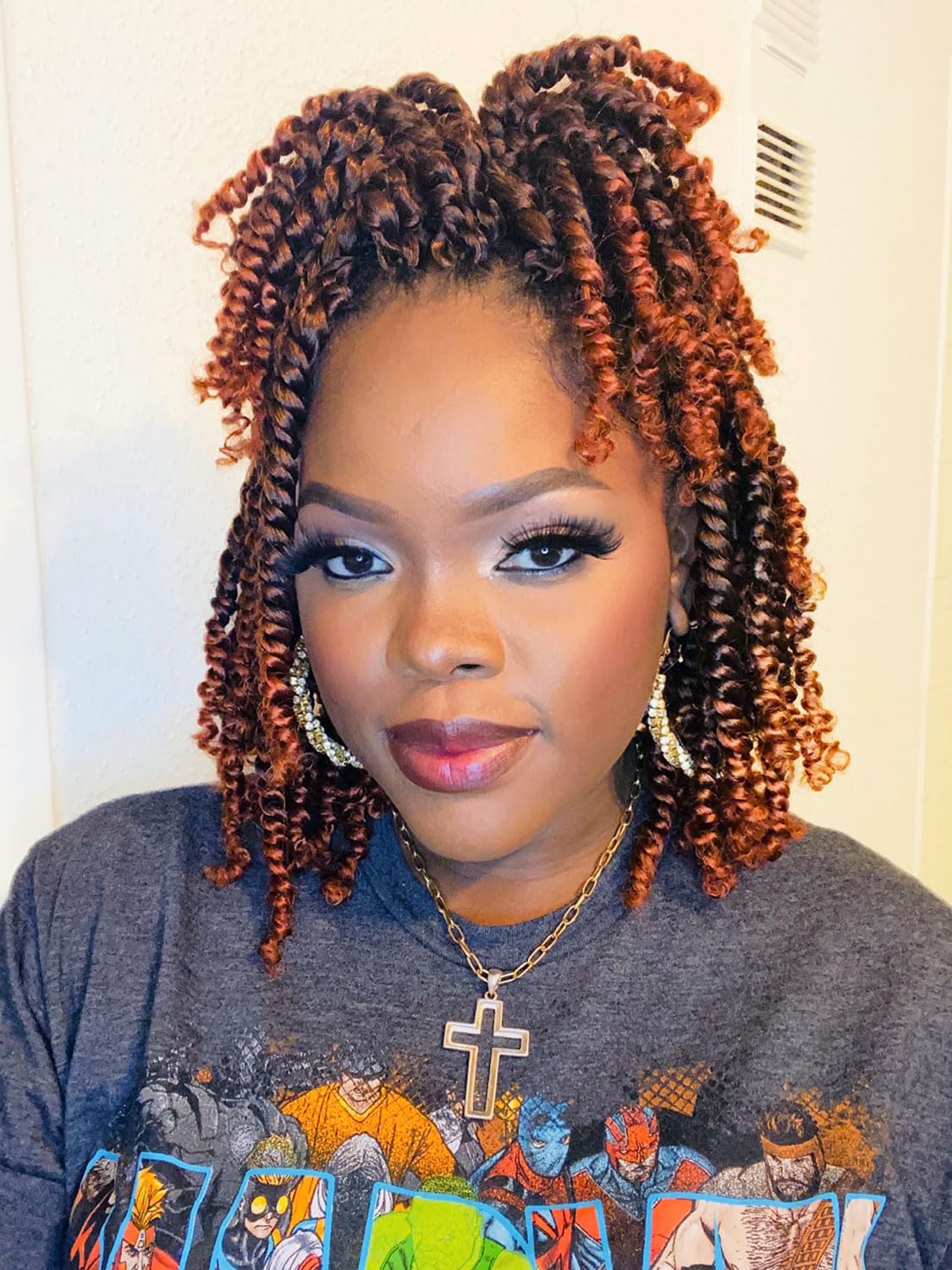 LOSMOEER 8Packs Passion Twist Hair Pre-twisted Passion Twist Crochet Hair Pre-looped Crochet Braids Hair for Women Passion Twists Braiding Hair Synthetic Hair Extensions