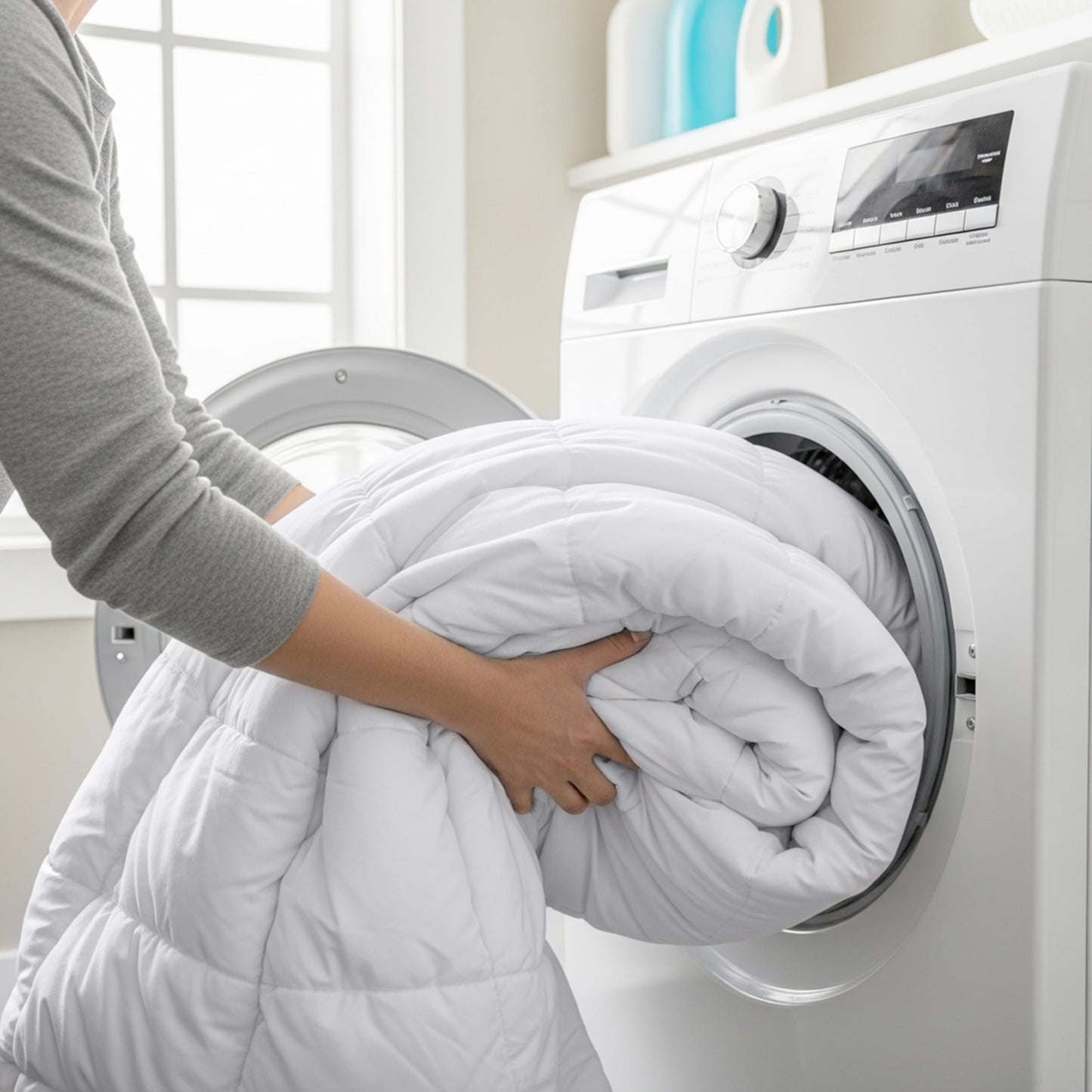 Utopia Bedding Comforters Queen Size, All Season Duvet Insert, Down Alternative Box Stitched Bed Comforter with Corner Tabs, Machine Washable (White)