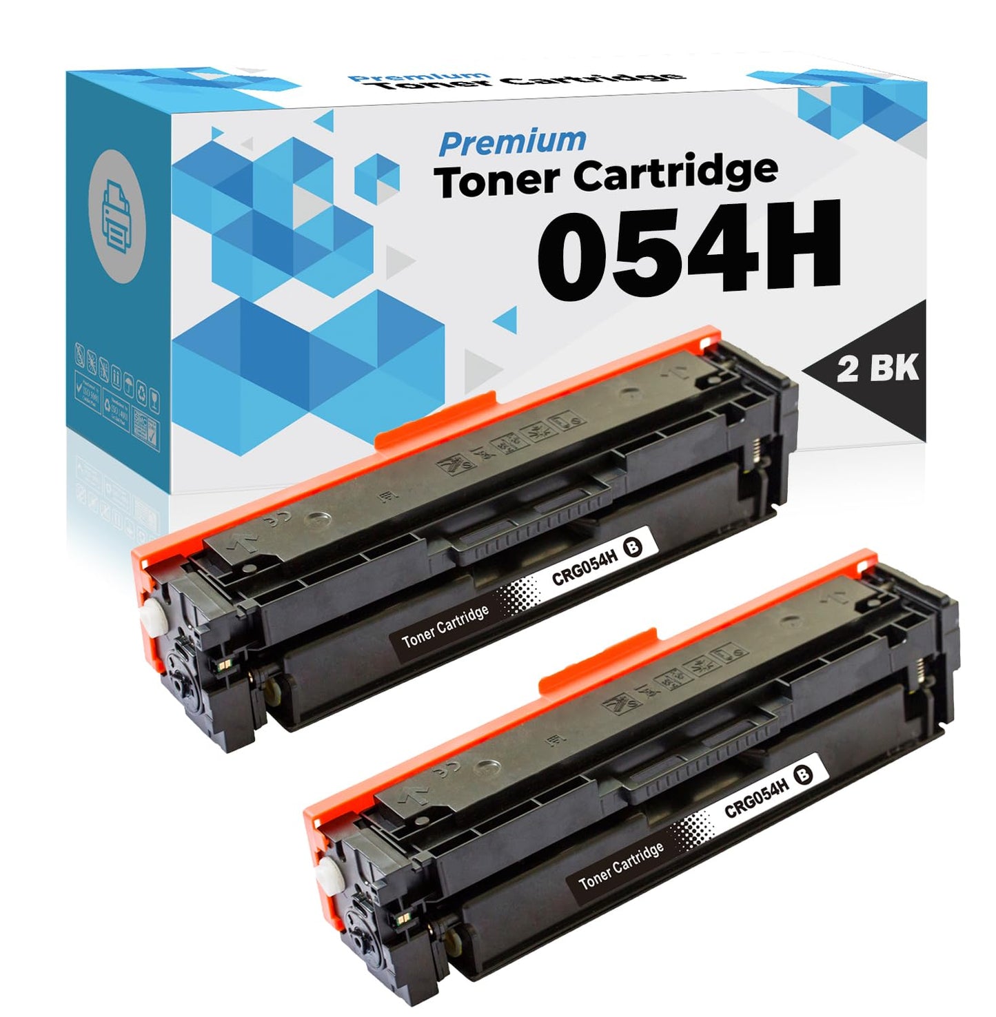 Ultra Toner® Compatible Replacement for Canon 054H Toner Cartridge Canon054 Black High Yield LBP620C LBP621cw LBP622cdw LBP623cw MF640c MF641cw MF642Cdw MF643cdw Imageclass MF644cdw MF645cx (2BK)