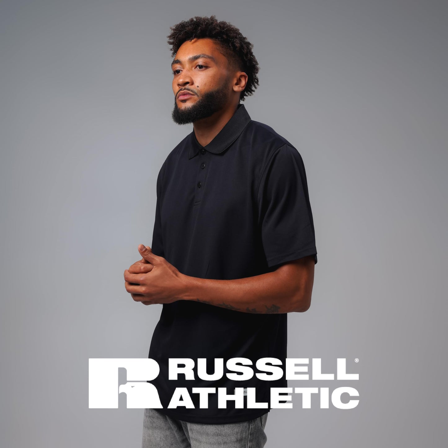 Russell Athletic Men's Dri-Power Performance Golf Polo, Dark Green, XL