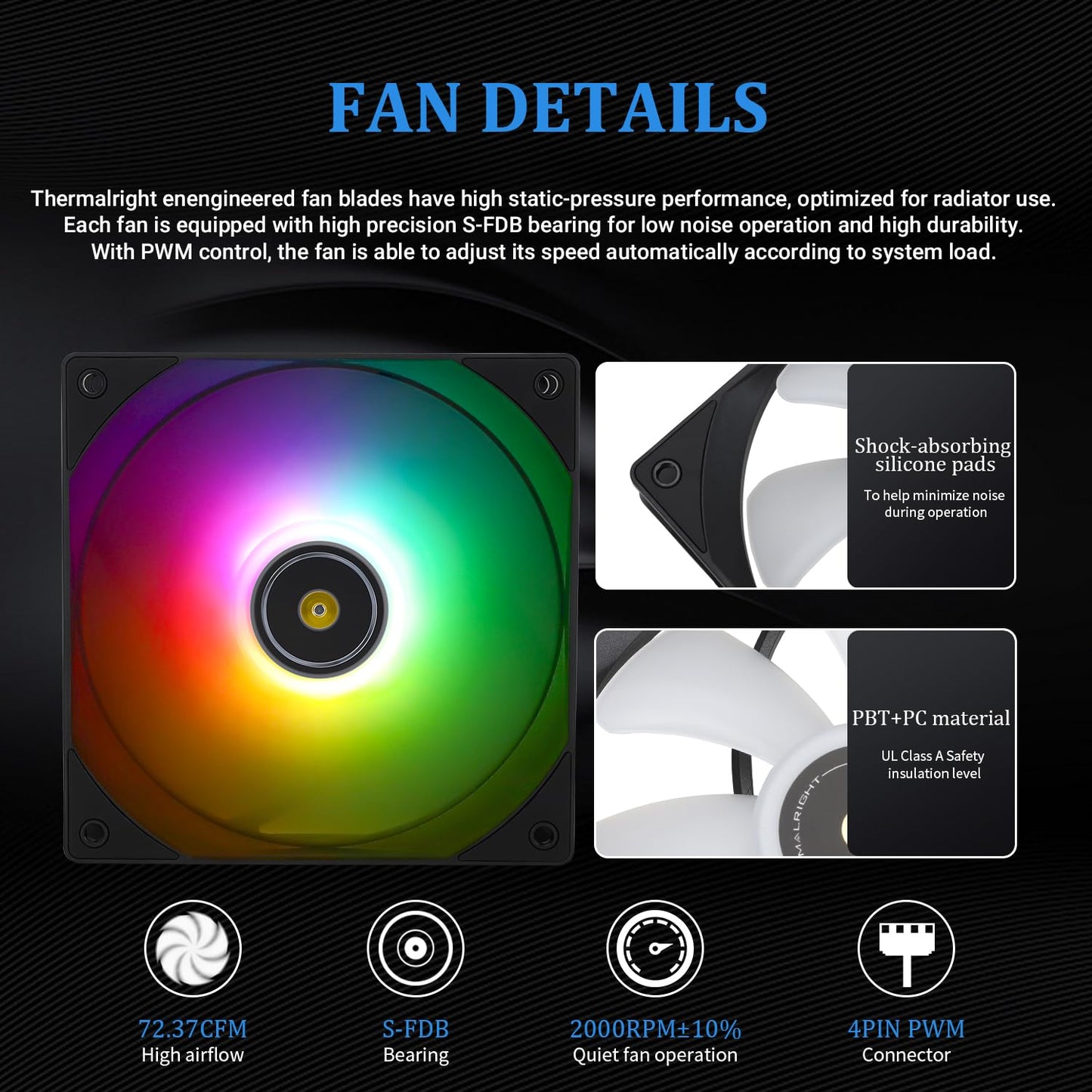Thermalright Frozen Notte 360 Black ARGB Water Cooling CPU Cooler, 360 CPU Cooler Specifications, 3×120mm PWM Fans, S-FDB V2 Bearings, Suitable for AMD/AM4, Intel LGA 1700/1150/1151/1200/2011/2066