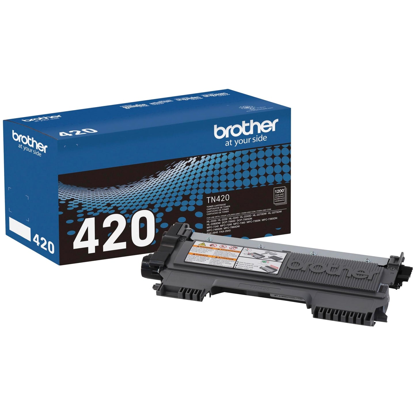 Brother Original TN420 Standard Yield Black Toner Cartridge, Original Toner Replacement cartridges, for Brother Laser Printers DCP-7060D, FAX-2840, HL-2230, HL-2240, MFC-7240, MFC-7360N and More