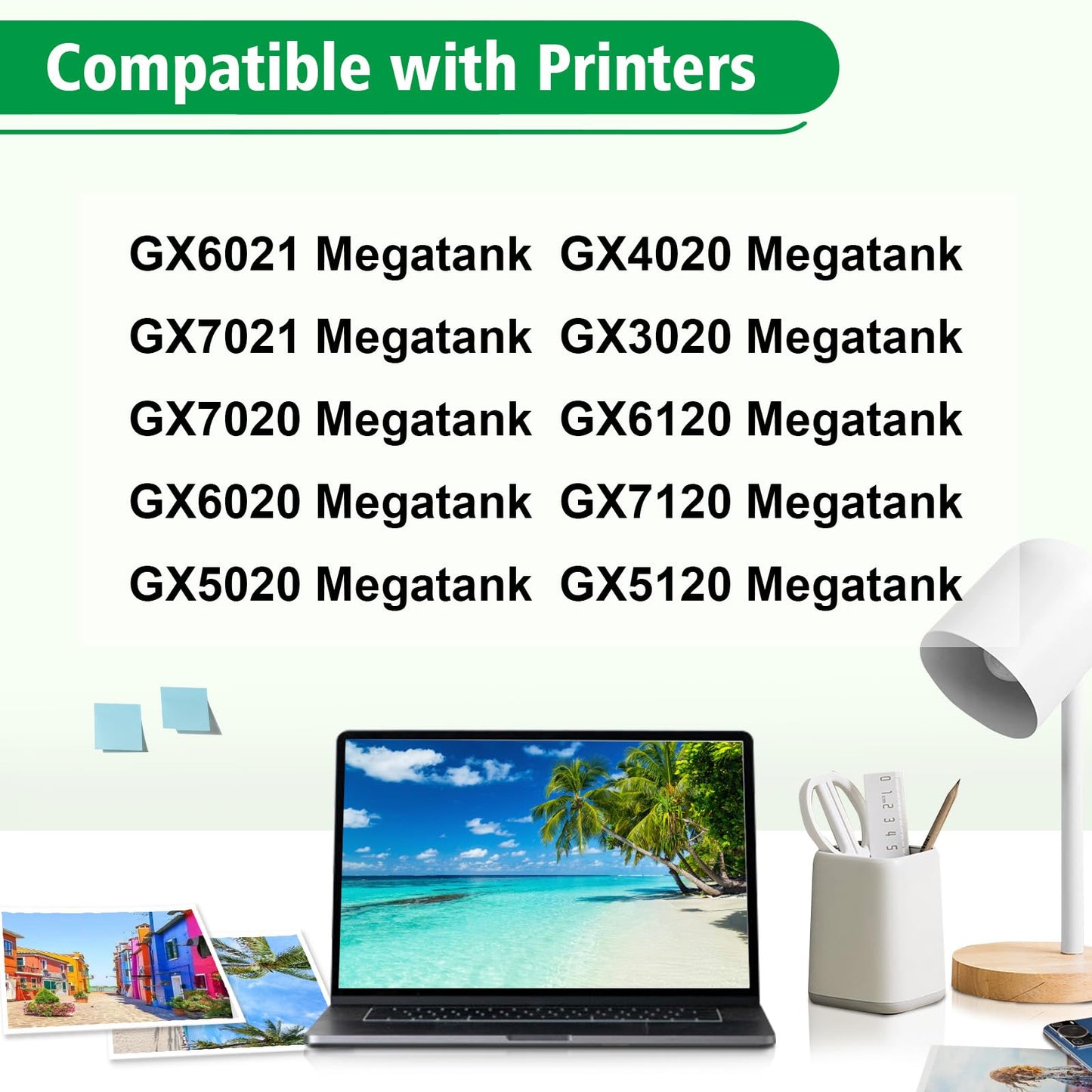 GI-26 GX3020 GX4020 Ink Bottles for Canon 26 GI26 Ink Refill Bottles Set Compatible for Canon MAXIFY GX6021 GX3020 GX4020 GX5020 GX6020 GX6021 GX7020 GX7020X GX7021 Printer 170ml Black 135ml C/M/Y