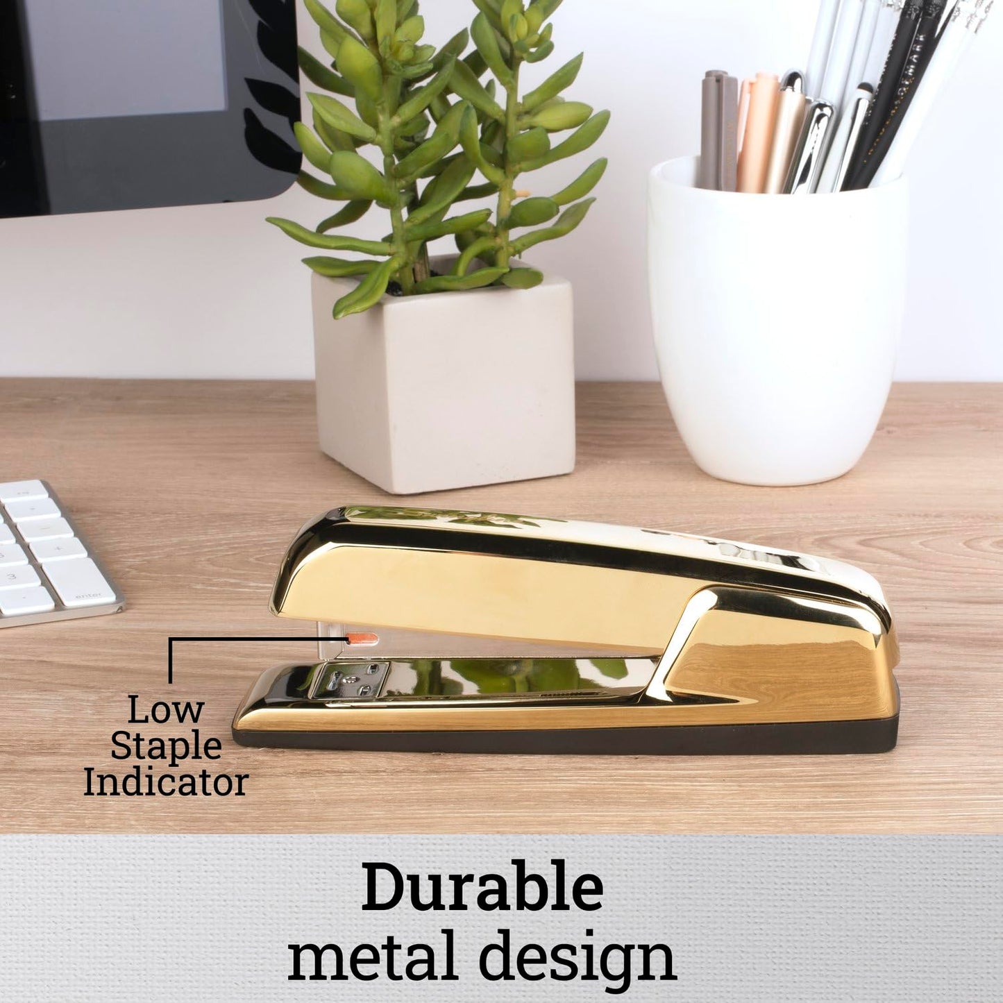 Swingline Stapler, 747, Manual, 25 Sheets Capacity, Business, Desktop, Gold Metallic (S7074721AZ)