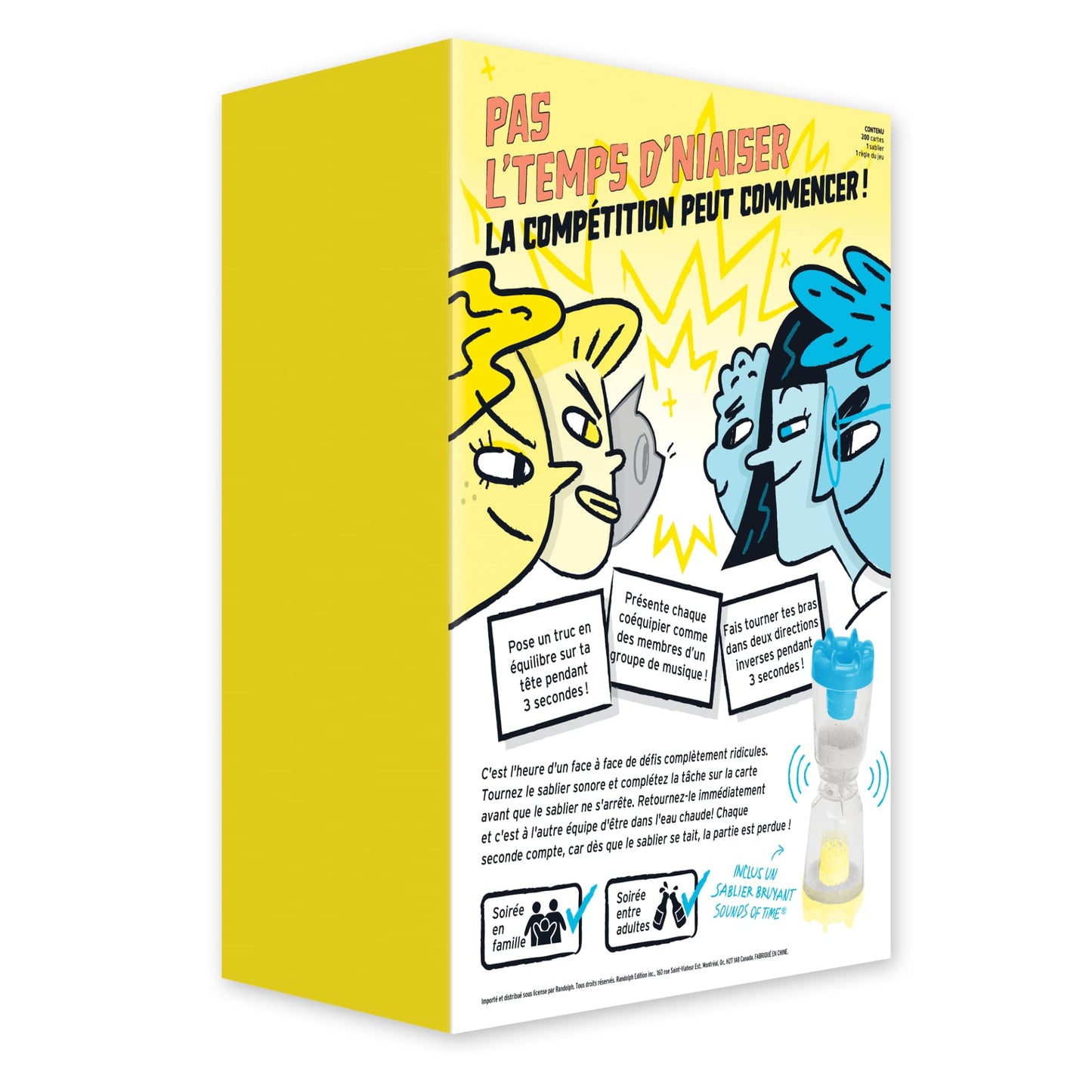 Pas l'temps d'niaiser | FR | Jeu de Party | 10 ans et + | 3 à 20 joueurs | 15 Minutes