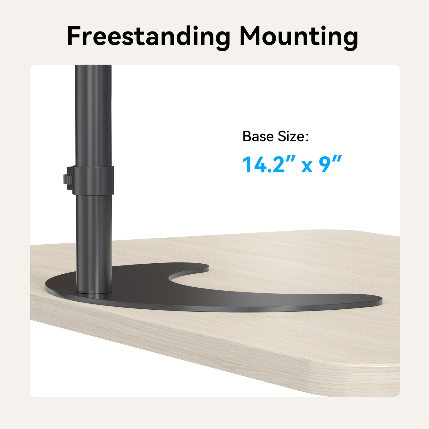 SHOPPINGALL Dual LCD LED Monitor Mount Stand with 2 Adjustable Arms for 13"-32" Monitors with 3 Mounting Options in The Box - SA-D29S-BLACK