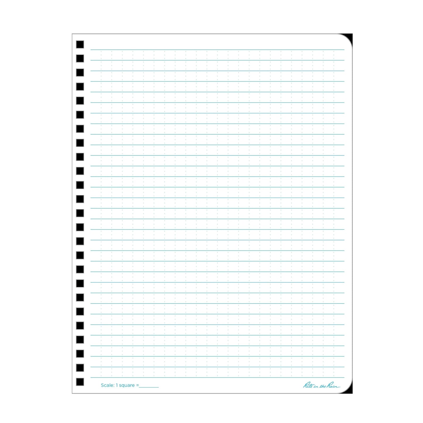 Rite in the Rain Weatherproof Side Spiral Notebook, 6.625" x 8.5", Yellow Cover, Universal Pattern, 2 Pack (No. 373-LGL2)