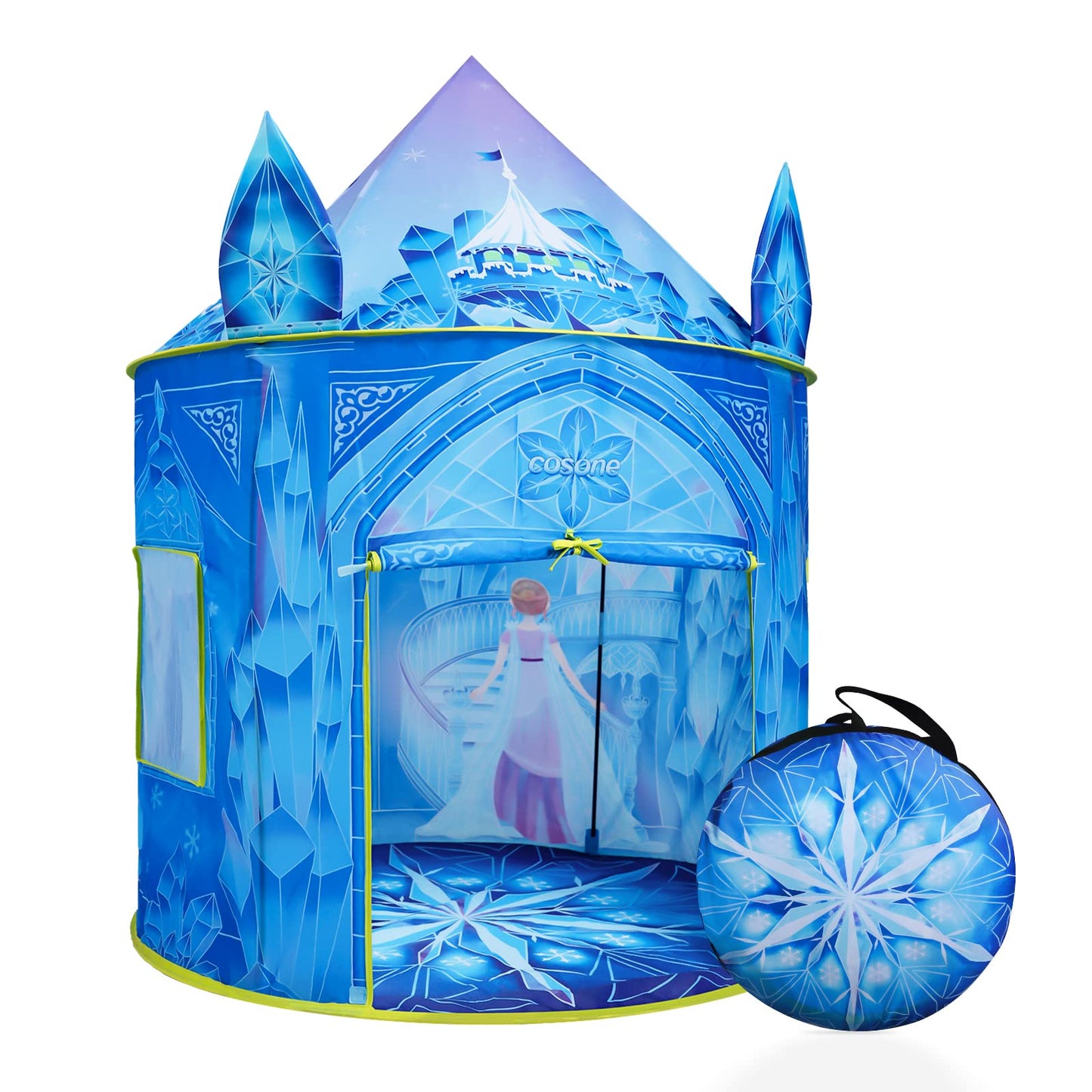 Cosone Kids Play Tent, Frozen Toy for Girls, Princess Castle Playhouses Indoor, Outdoor Princess Toys, Toddler Tent Birthday Gift for Girls Age 3 4 5 6 7 8