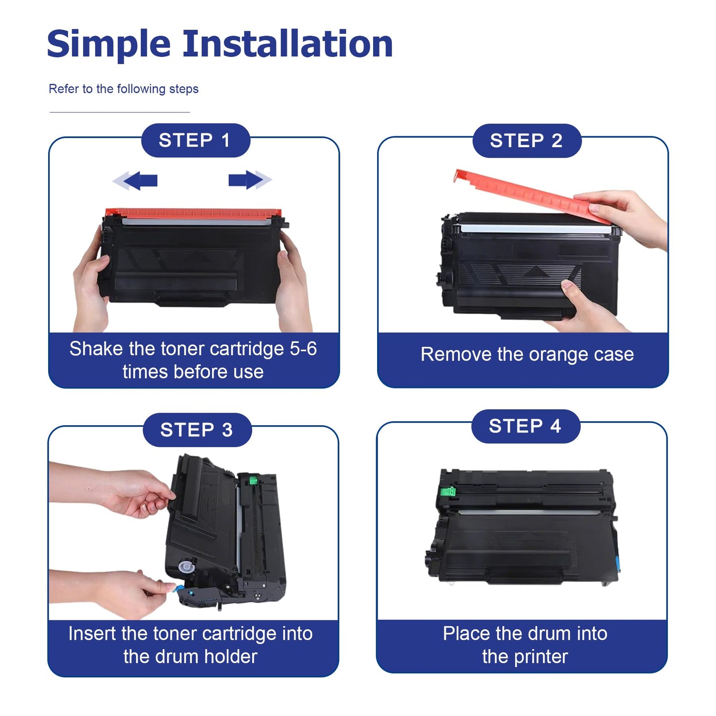 TN820 Toner Cartridge 2 Pack Replacement for Brother TN-820 Compatible with DCP-L5500DN HL-L5000D L5100DN L5200DWT L6200DWT L6300DW L6400DW MFC-L5700DW L5850DW L5900DW L6750DW L6900DW Printer Toner