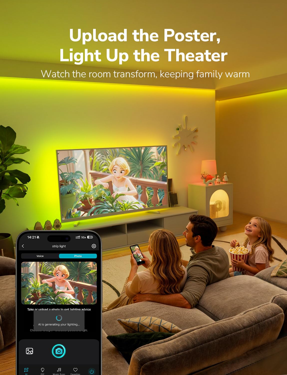 Lepro S2 RGBICWW Led Light Strips, RGBIC with Warm and Cool White, WiFi Led Lights Work with Alexa & Google Assistant, App Control Led Lights Strip for Bedroom, Living Room, TV Backlight 32.8ft