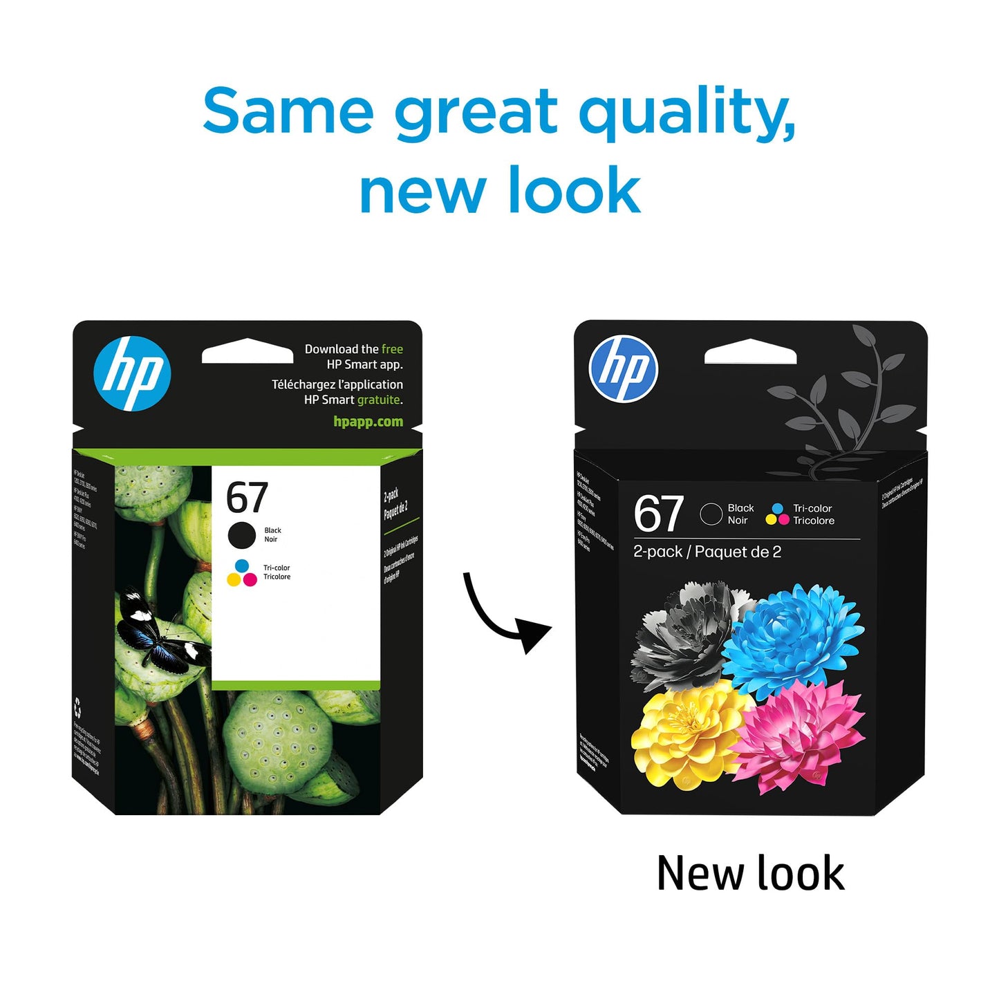 Original HP 67 Black/Tri Color Ink Cartridges (2 Pack) | Works with HP DeskJet 1255, 2700, 4100 Series; HP Envy 6000, 6400 Series | Instant Ink Eligible | 3YP29AN