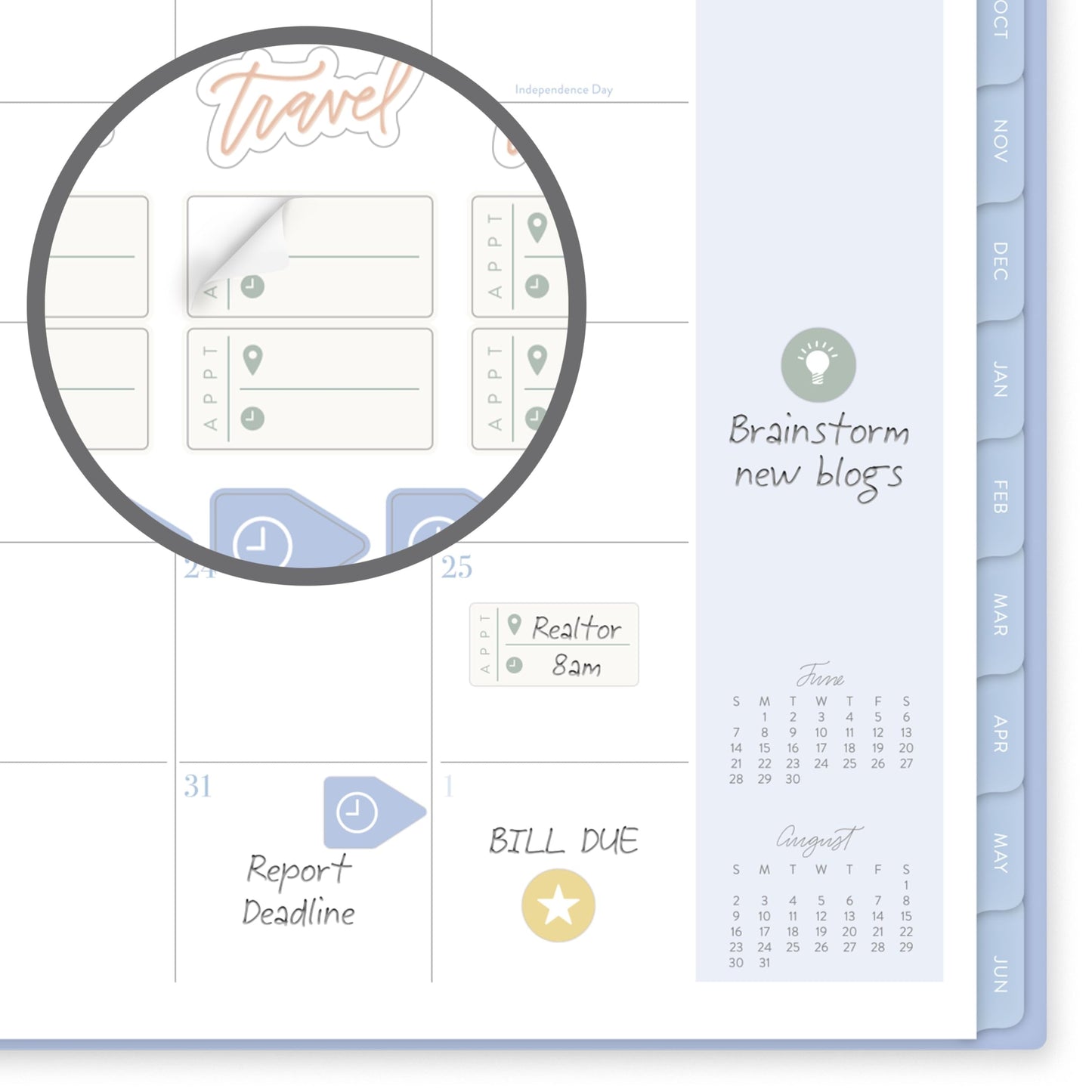 Cambridge Planner 2026-2027 Weekly & Monthly Academic 12-Month July-June, 8-1/2" x 11", Leah Bisch, Pansy Bouquet (LB50-905A)