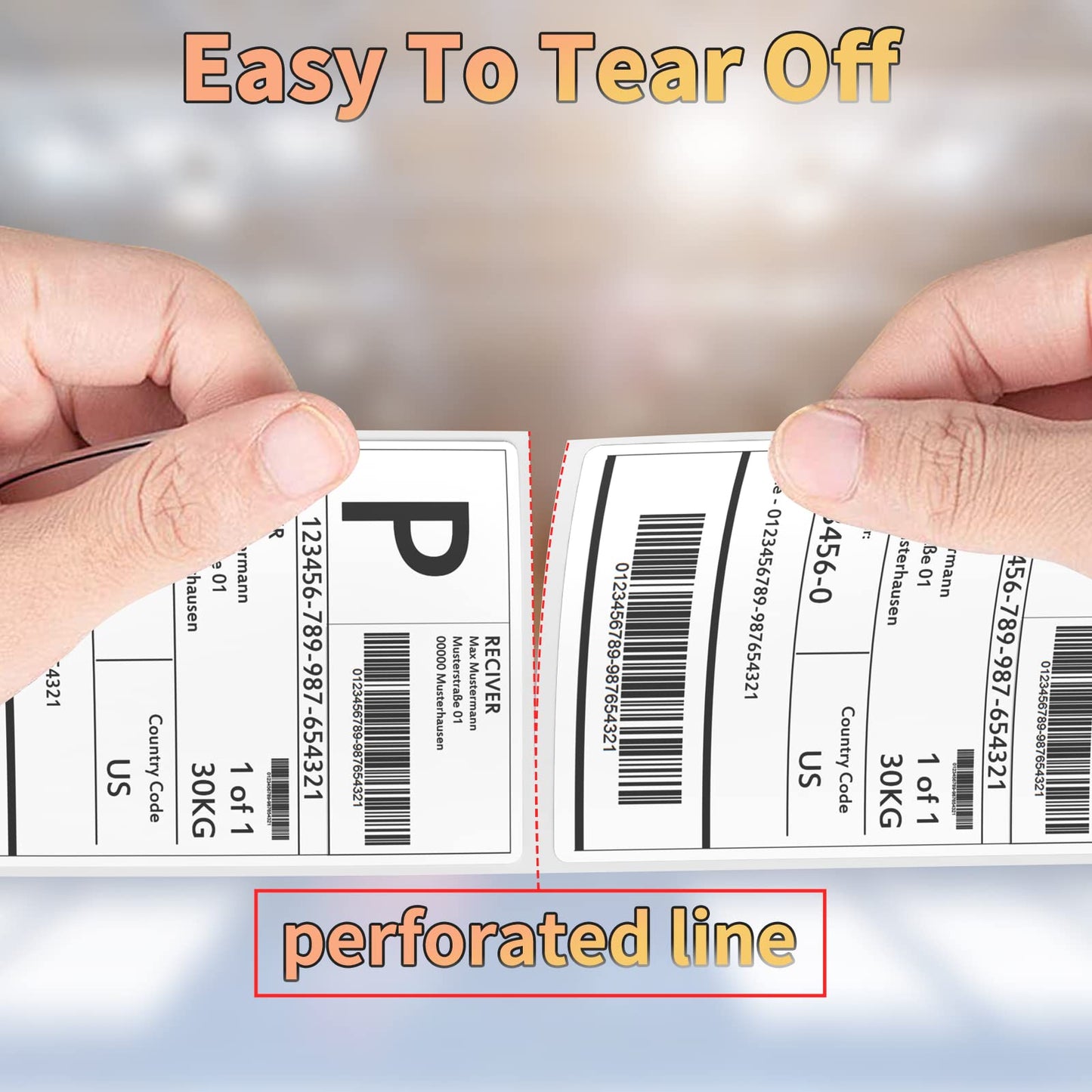 BESTEASY 4X6 Direct Thermal Labels, 4 Rolls of 450 Thermal Shipping Labels, Address Mailing Postage Label Compatible with Zebra 2844 Zp-450 Zp-500 Zp-505