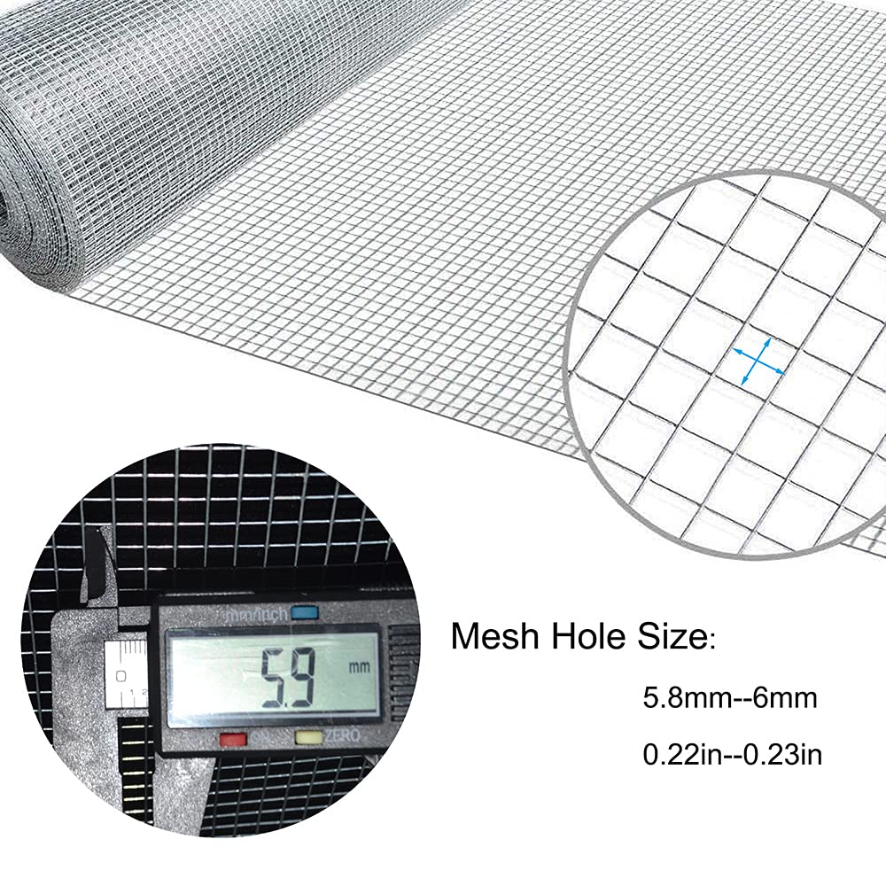 C&Xanadu Rodent Mesh 15.75IN X19.69FT,Hot Dip Galvanised Wire Mesh Roll,Rat Proof Mesh Sheet,Welded Mesh Panels,Stop & Prevent Mice & Mouse Access
