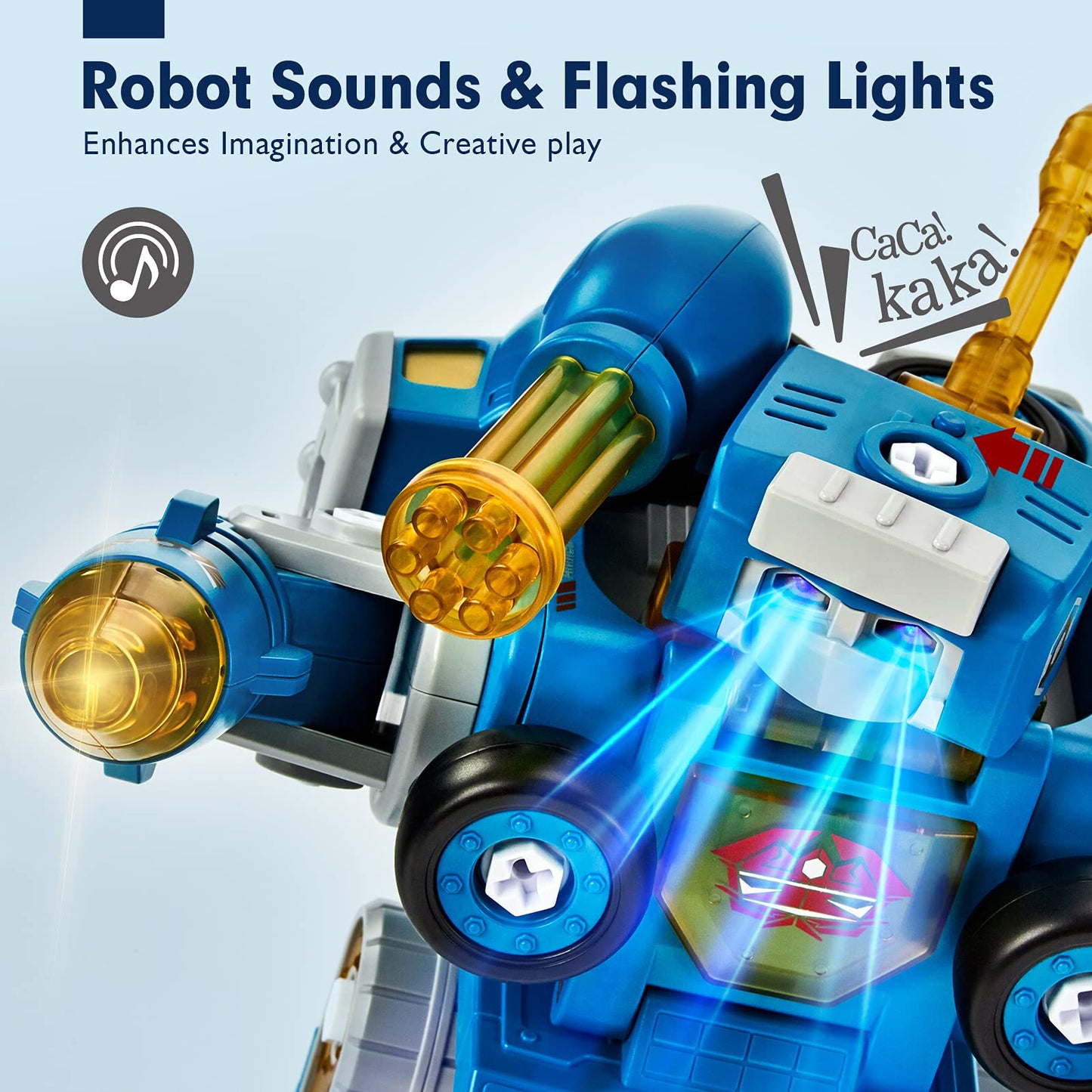 hahaland 5 in 1 Take Apart Robot Toys - STEM Toy for 6-8, Kids Toys Gifts for 5 6 Year Old Boys Girls, Kids Robot Vehicles Cars Toy for Age 5+