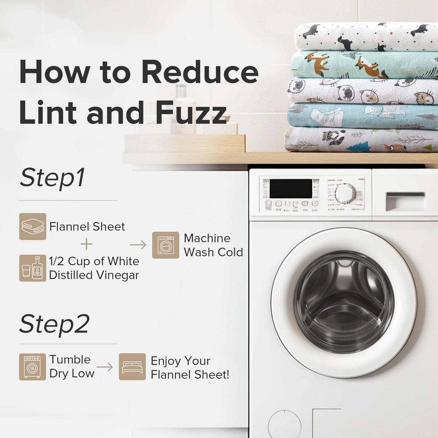 Comfort Spaces Cotton Flannel Breathable Warm Deep Pocket Sheets with Pillow Case Bedding, Twin, Seafoam Foxes 3 Piece