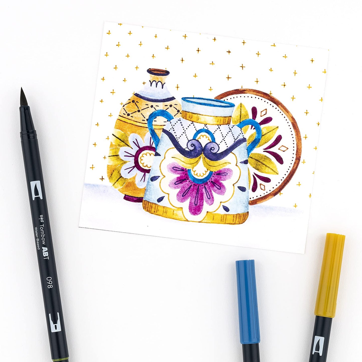 Tombow 56186 Dual Brush Pen Art Markers, Muted, 10-Pack. Blendable, Brush and Fine Tip Markers