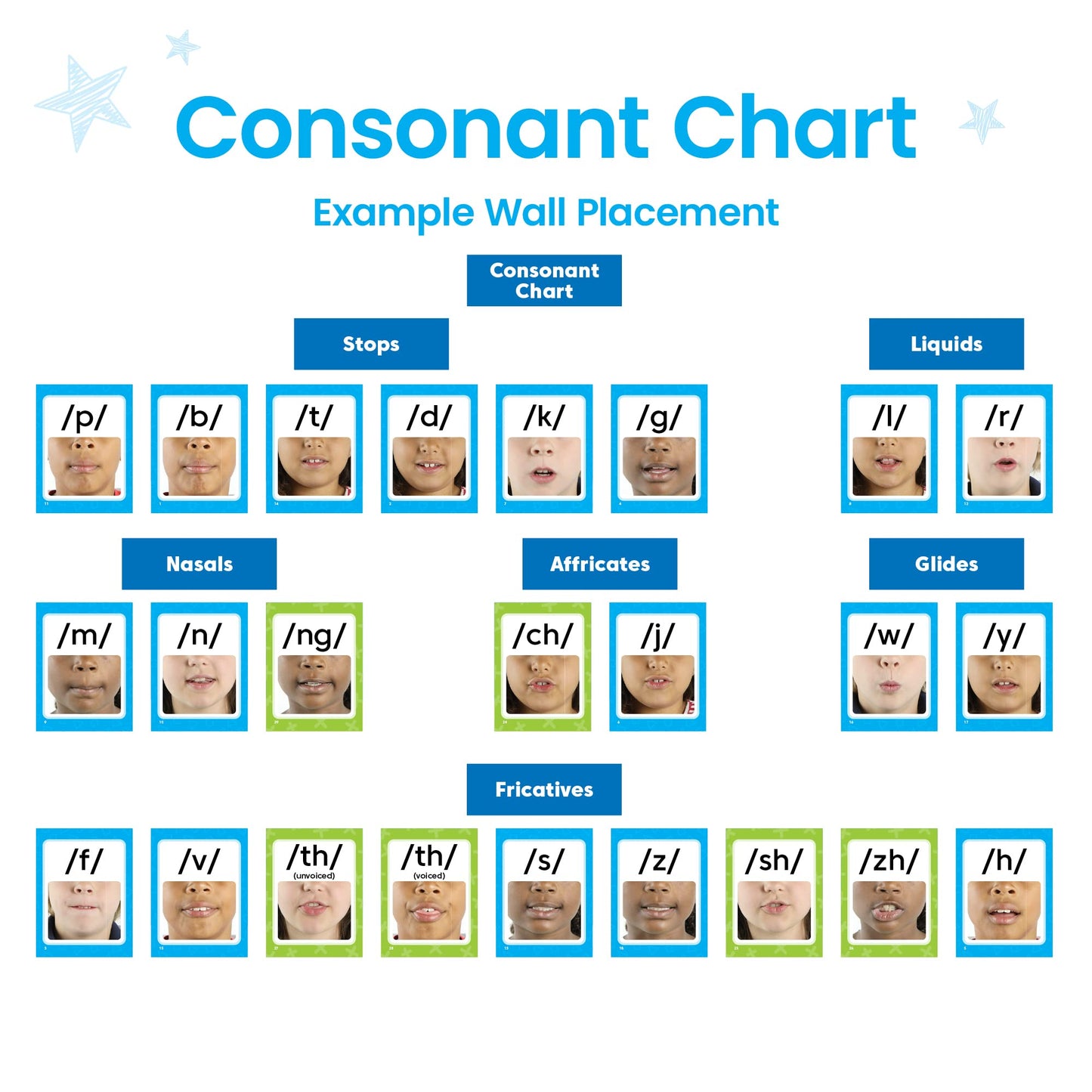 hand2mind Sound Wall Kit, Phonemic Awareness, Phonemic Chart, Letter Sounds, Speech for Kids, Speech Therapy Materials, Phonics for Kindergarten, Speech Therapy Tools, Reading Posters (169 Cards)
