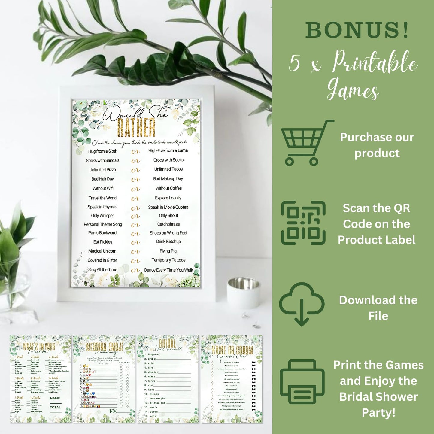 190 Pieces Bachelorette Party Decorations, Bridal Shower Decoration, Sage Green Wedding Shower Decorations 2 in 1 - Balloon Garland Bow and Boxes