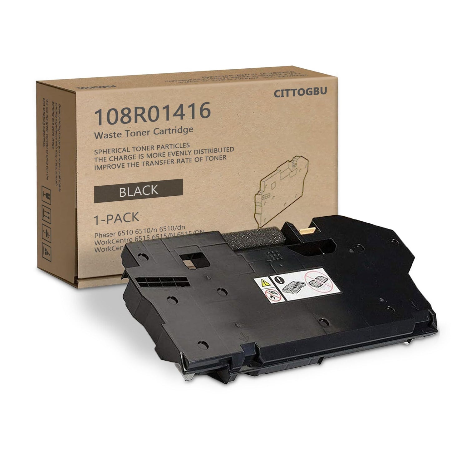 6510 WorkCentre 6515 Waste Toner Box 1-Pack Black 108R01416 Waste Toner Cartridge Replacement for Xerox Phaser 6510 WorkCentre 6515 VersaLink C500 C505 C600 C605, Part#108r01416