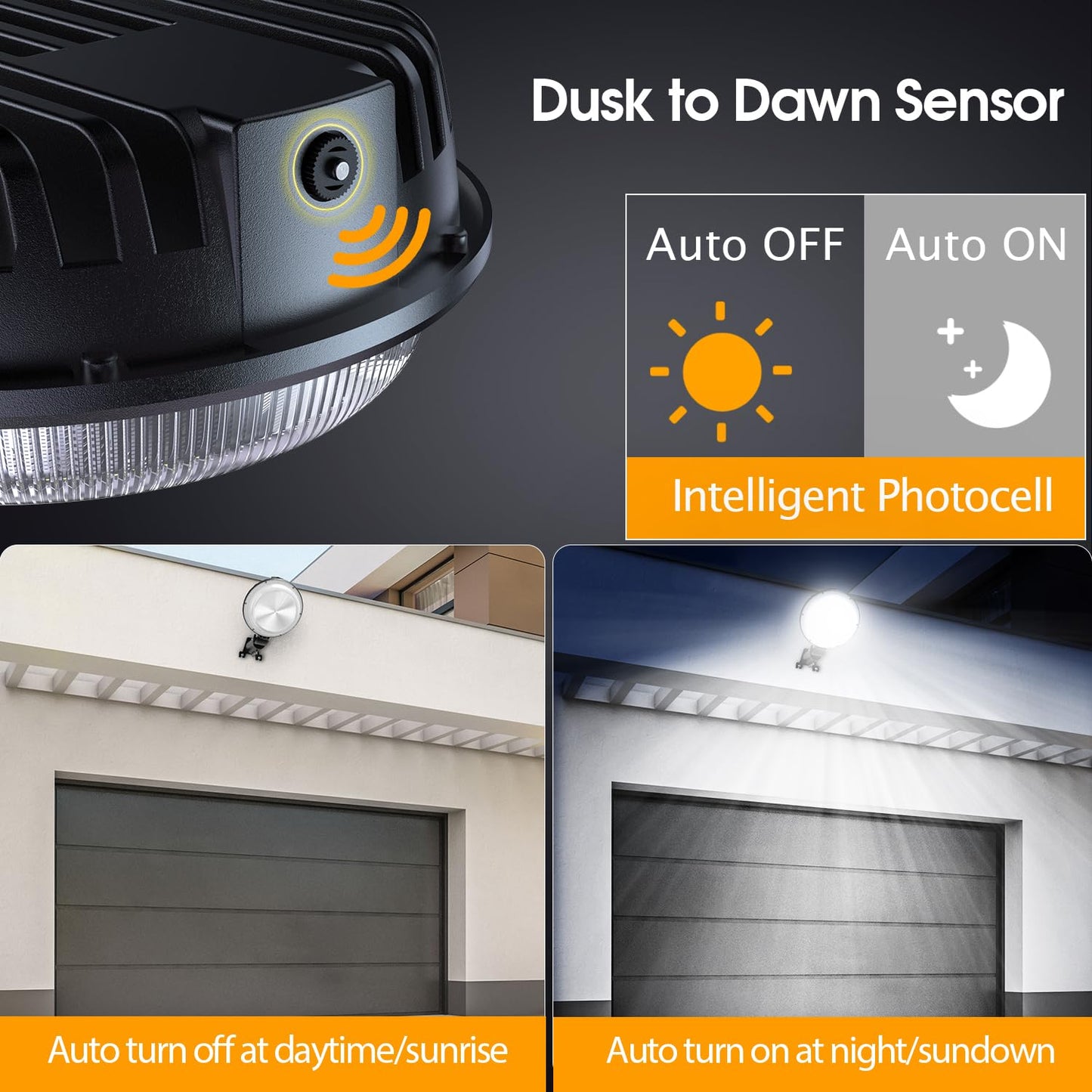 MOONTIP LED Barn Light 2 Pack 150W 20000LM Dusk to Dawn Outdoor Lighting, LED Yard Light Outdoor with 150° Adjustable Photocell, 6500K Daylight, IP66 Waterproof Area Street Light for Garage Warehouse
